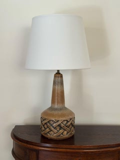 Søholm Large Stoneware Table Lamp in Brown. 1960s.