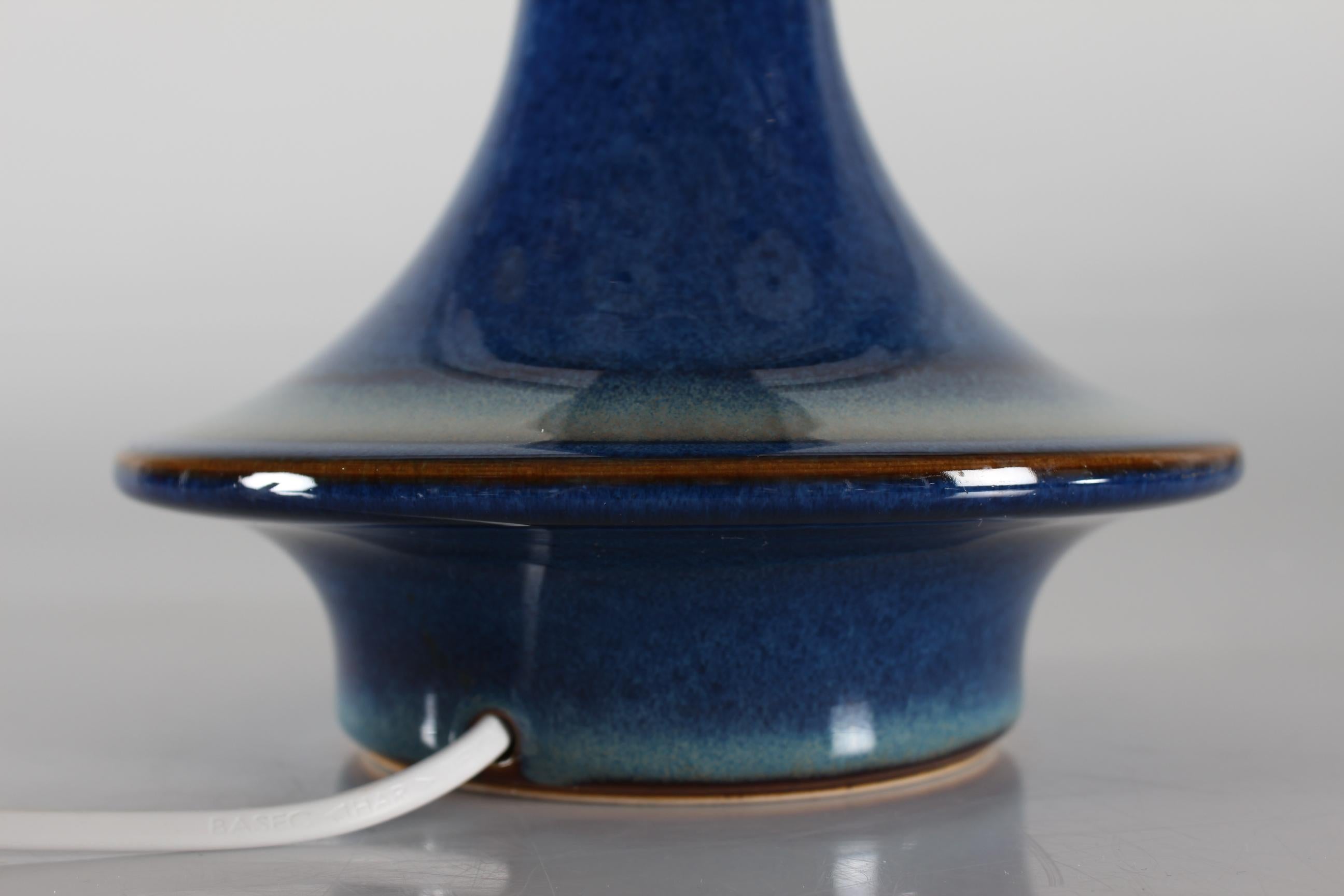 Danish Søholm Sculptural Ufo Shaped Table Lamp Blue Notes 1960s For Sale 1