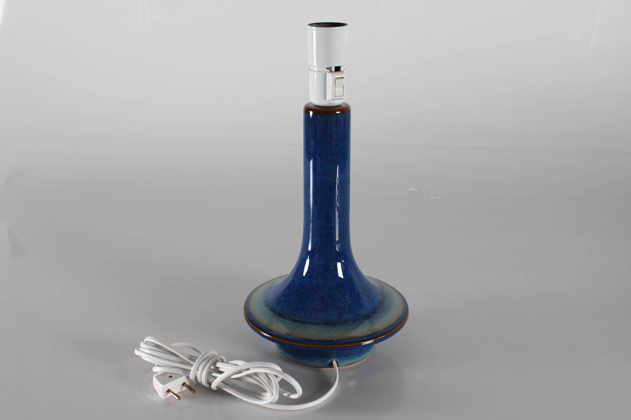 Danish Søholm Sculptural Ufo Shaped Table Lamp Blue Notes 1960s For Sale 2