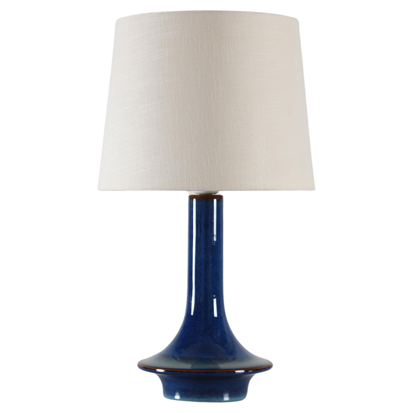 Danish Søholm Sculptural Ufo Shaped Table Lamp Blue Notes 1960s