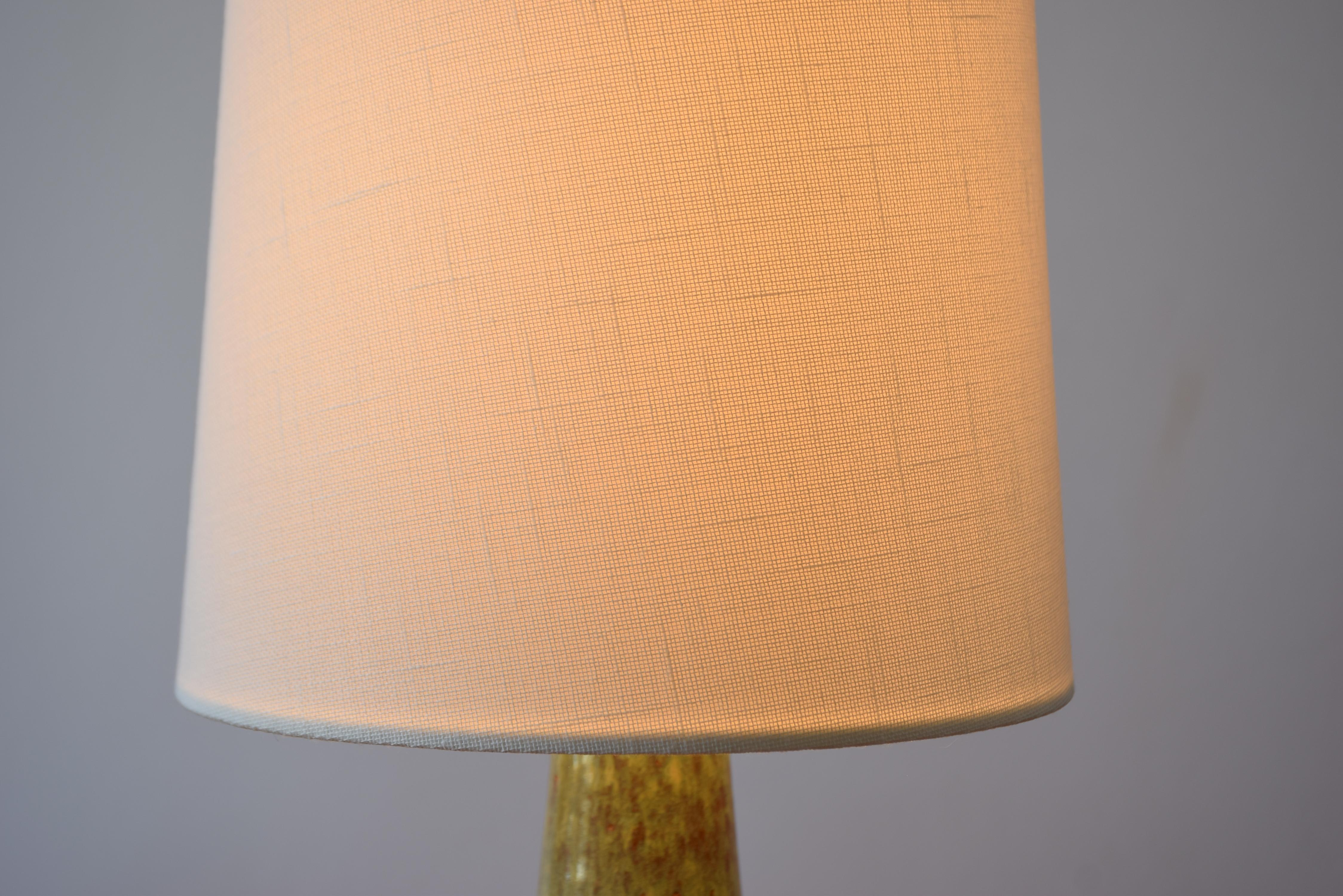 Søholm Small Ceramic Table Lamp with Brown and Green Glaze, Danish Modern 1960s For Sale 2