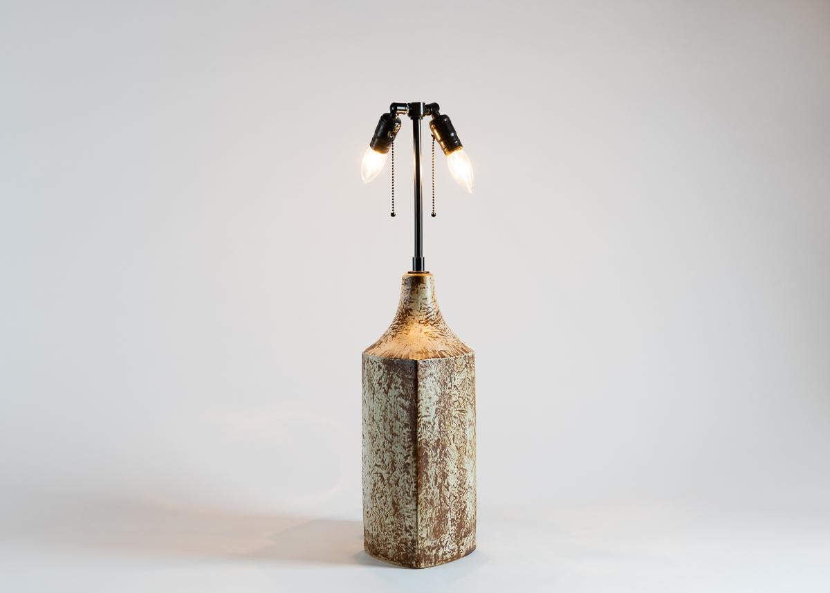 Scandinavian Modern Søholm Stenhøj, Midcentury Stoneware Table Lamp, Denmark, circa 1960
