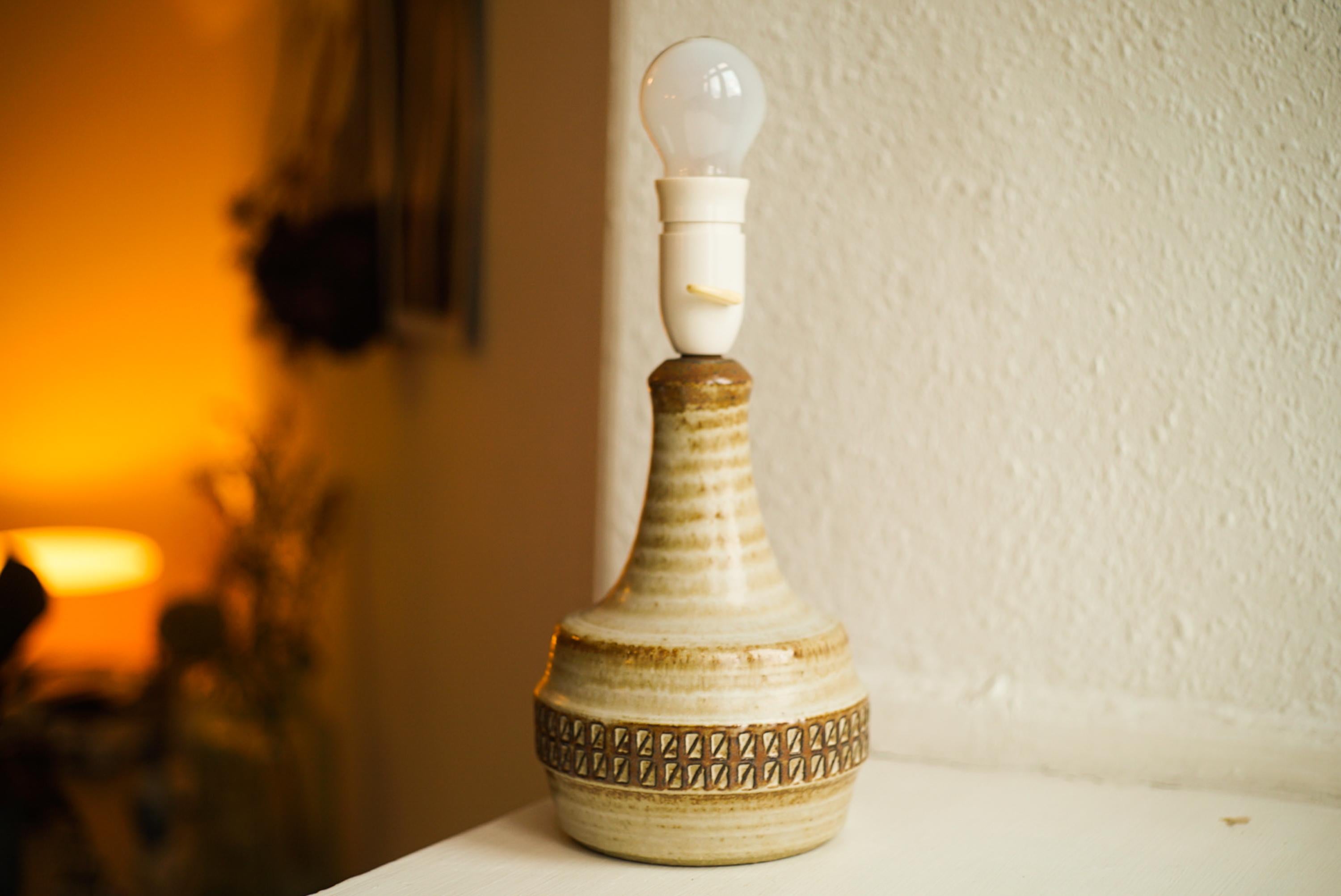 Danois Sholm Stentj, lampe de table en cramique, Danemark, annes 1960 en vente