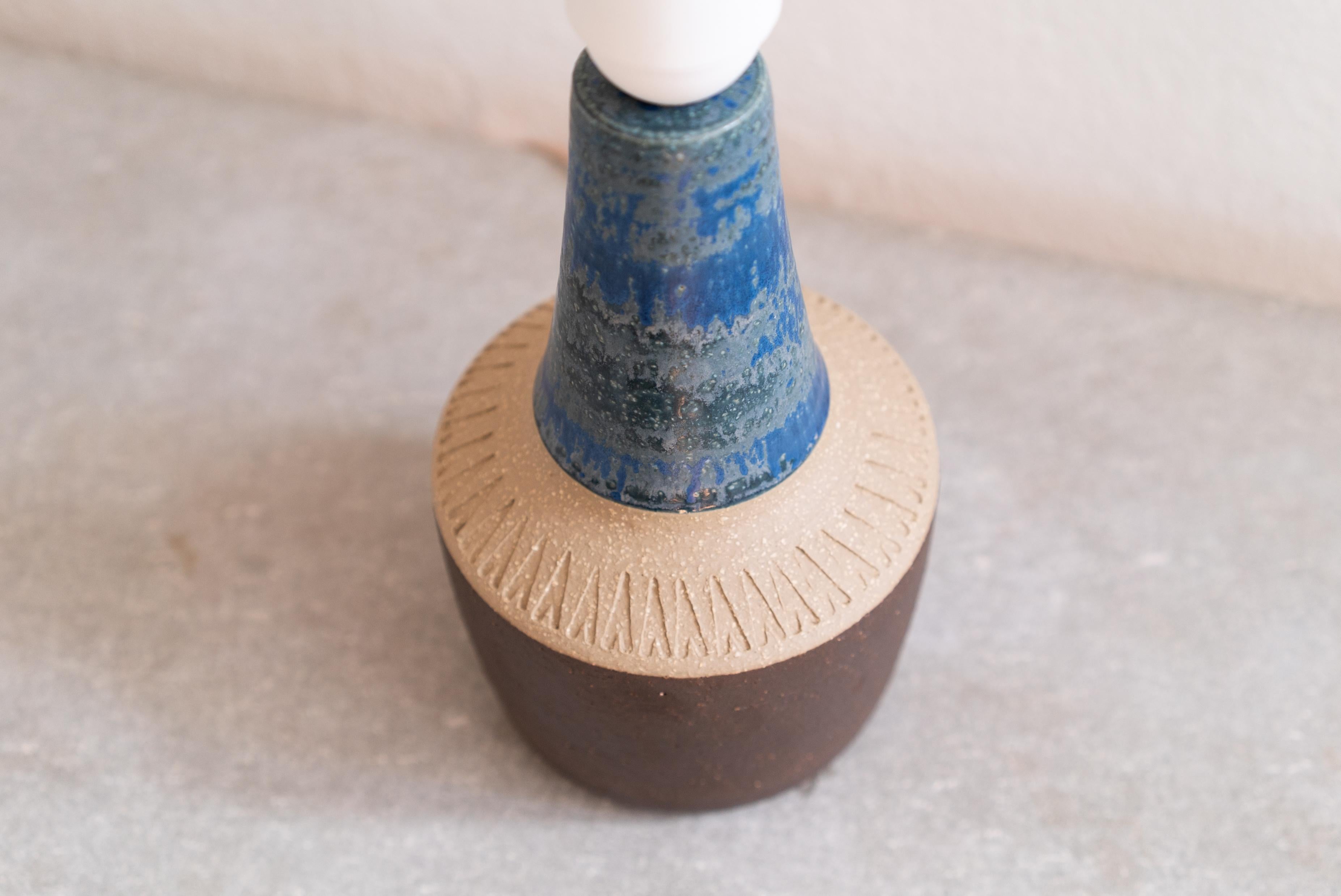 Danish Søholm Stentøj, Ceramic Table Lamp, Denmark, 1960s For Sale