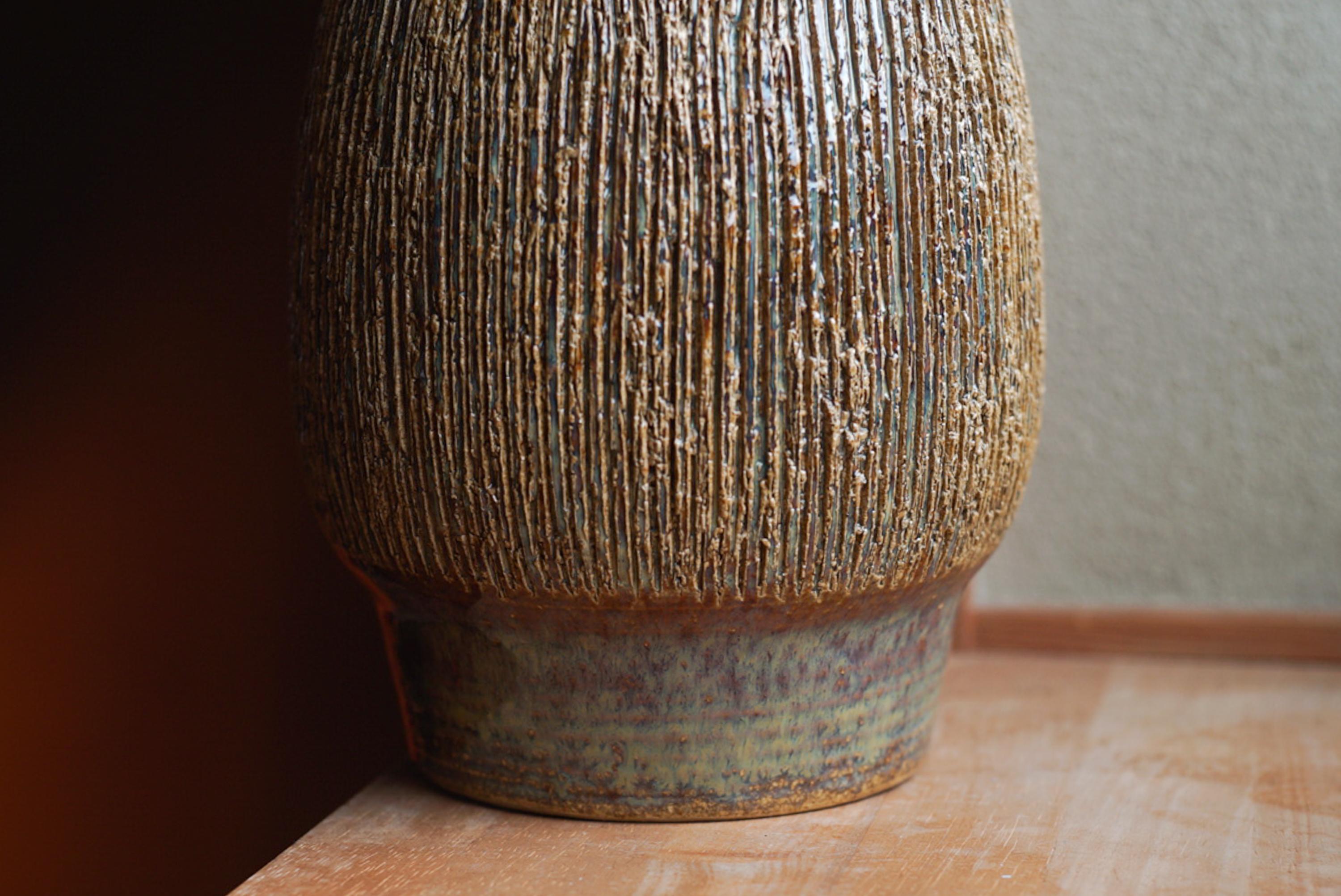 Danish Søholm Stentøj, Ceramic Table Lamp, Svend Aage Jensen, Denmark, 1960s For Sale