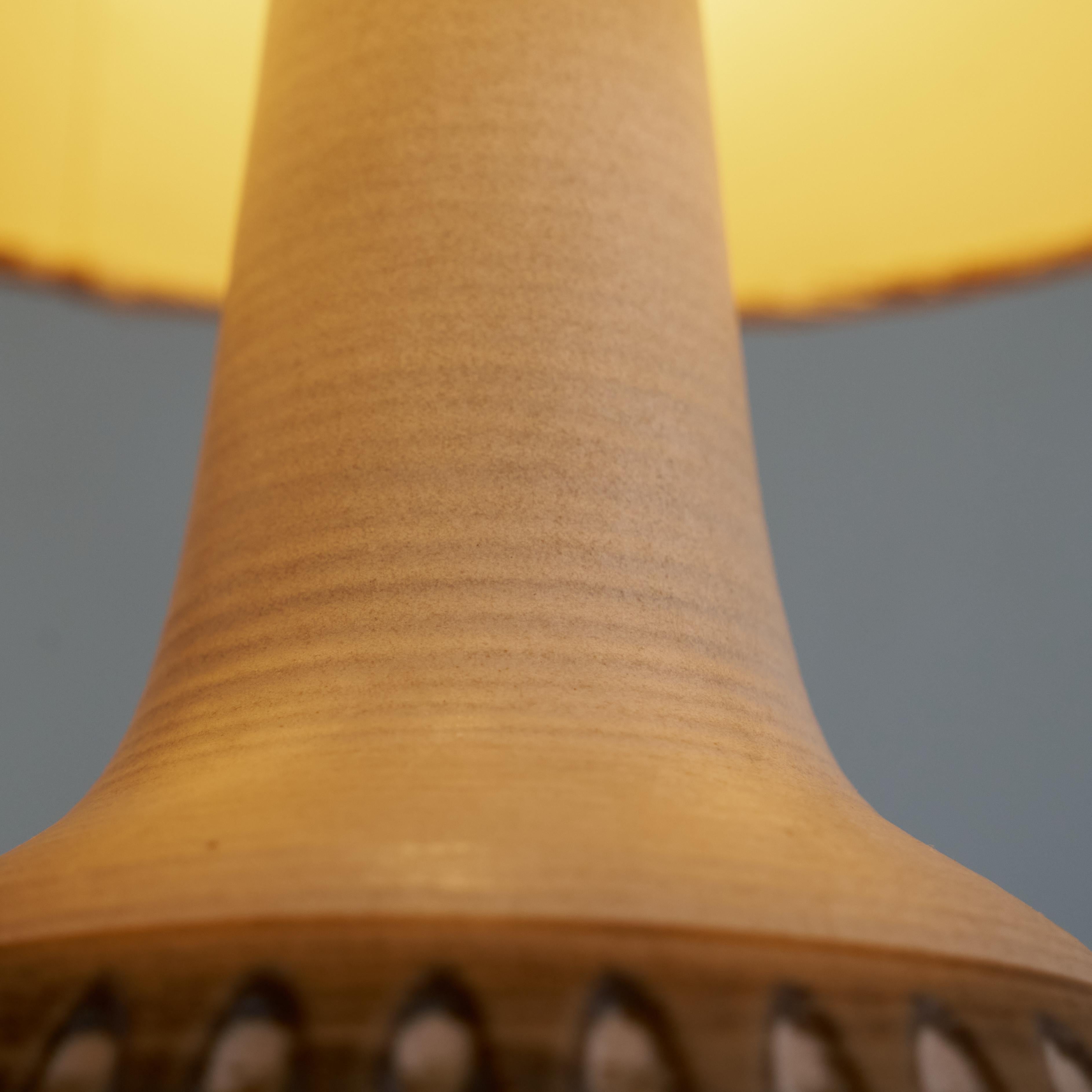 Søholm Stentøj Danish Studio Pottery Table Lamp with Original Shade 1960s For Sale 1