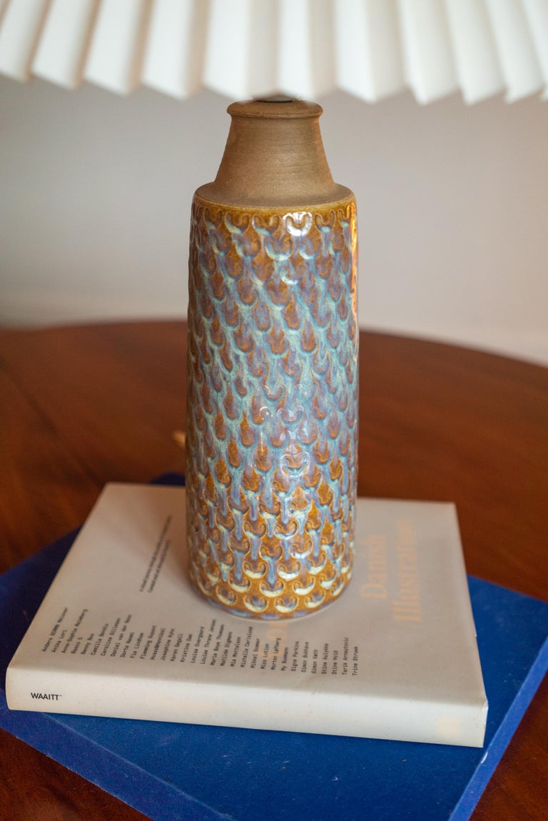Danish Søholm Stentøj, Einar Johansen, Table Lamp, Denmark 1960s ,Glazed Stoneware For Sale