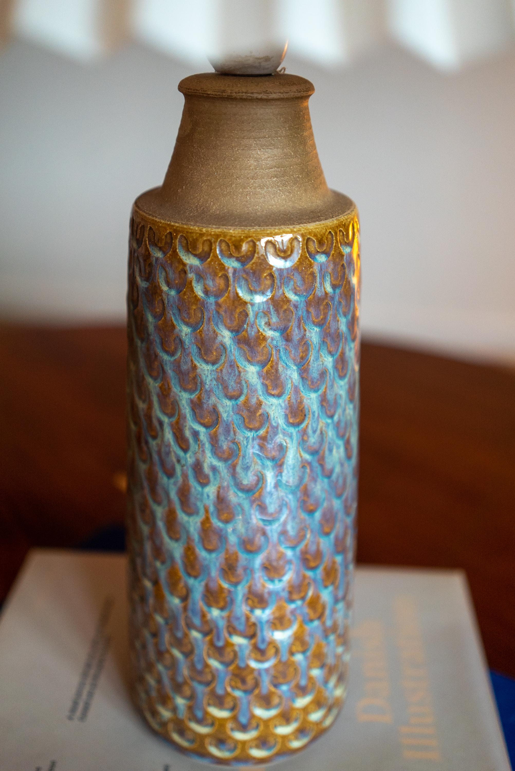 Danish Søholm Stentøj, Einar Johansen, Table Lamp, Denmark 1960s , Glazed Stoneware For Sale
