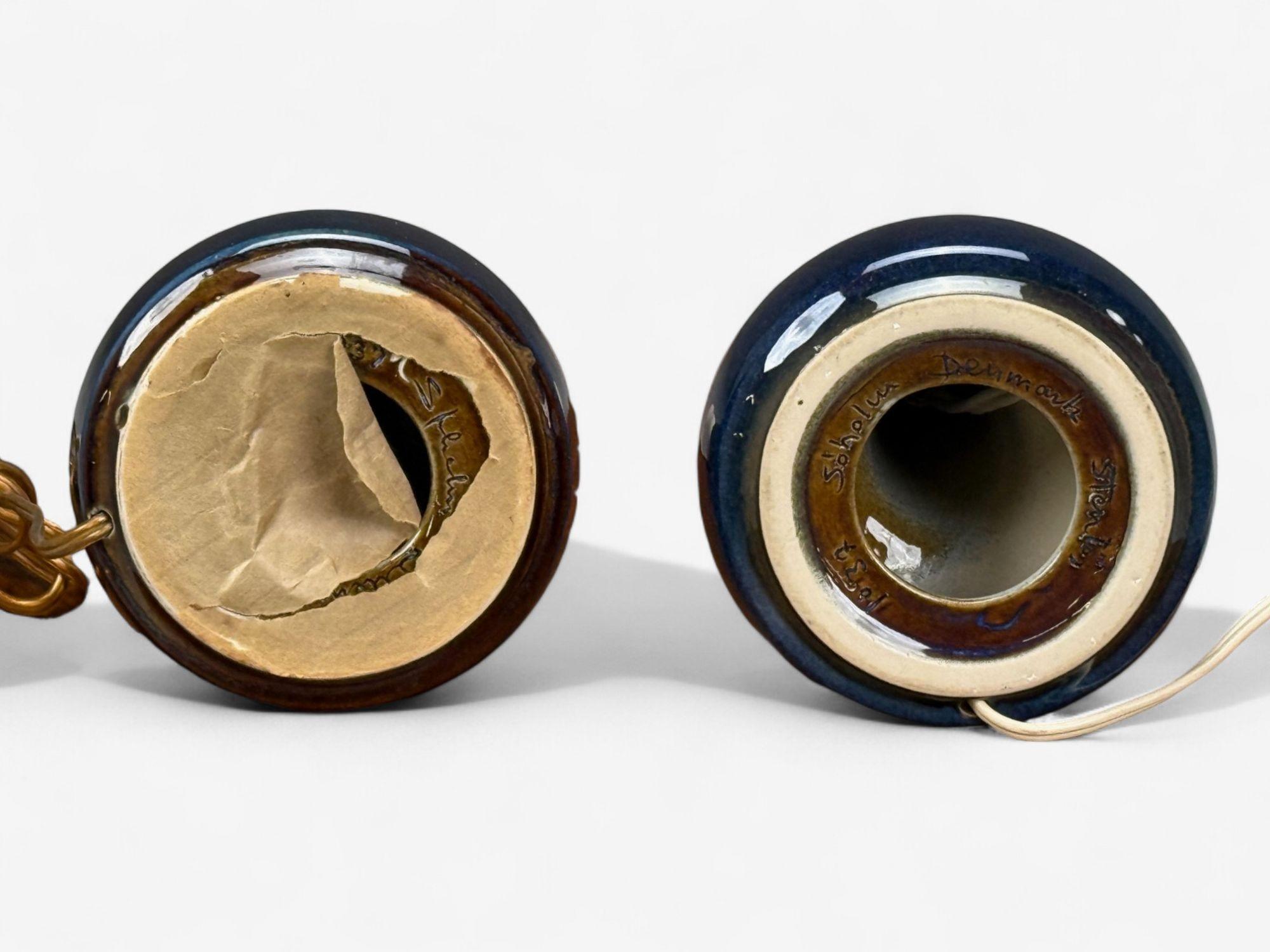 Søholm Stentøj, Glazed Stoneware, Table Lamps, Denmark, 1970s For Sale 5