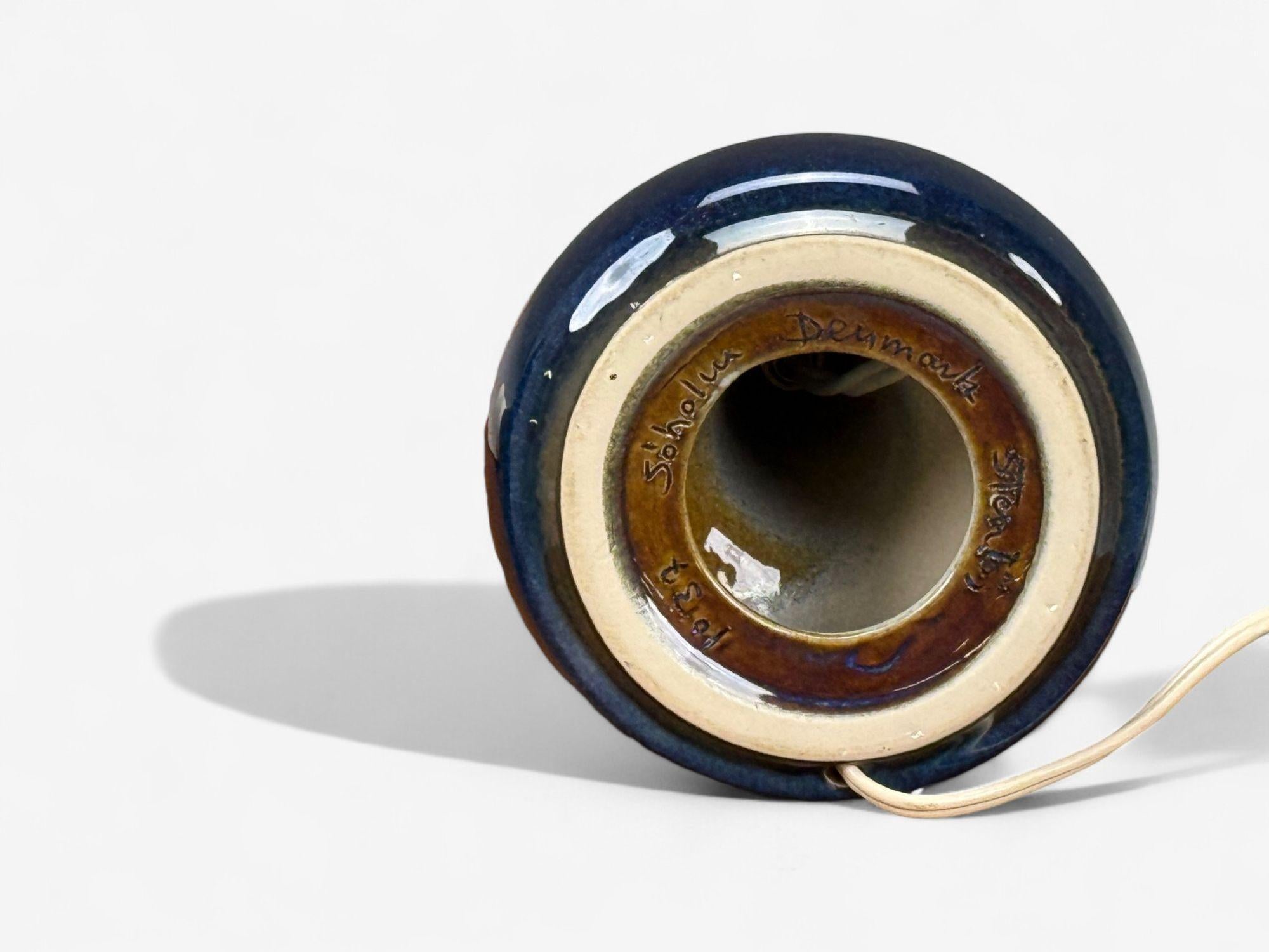 Søholm Stentøj, Glazed Stoneware, Table Lamps, Denmark, 1970s For Sale 6