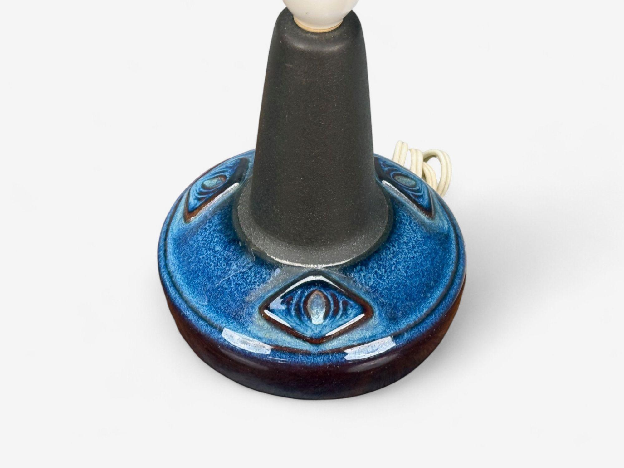 Søholm Stentøj, Glazed Stoneware, Table Lamps, Denmark, 1970s In Good Condition For Sale In Manhasset, NY