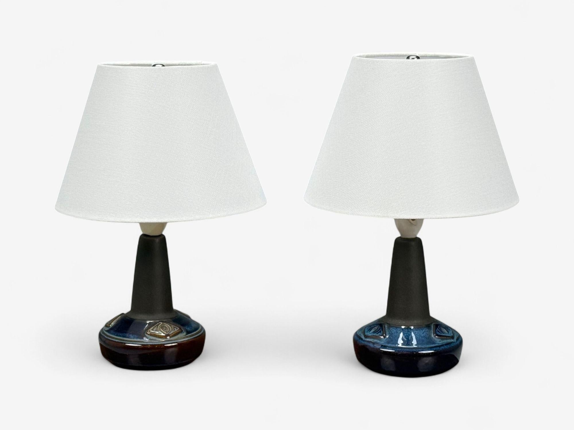 Søholm Stentøj, Glazed Stoneware, Table Lamps, Denmark, 1970s For Sale 1