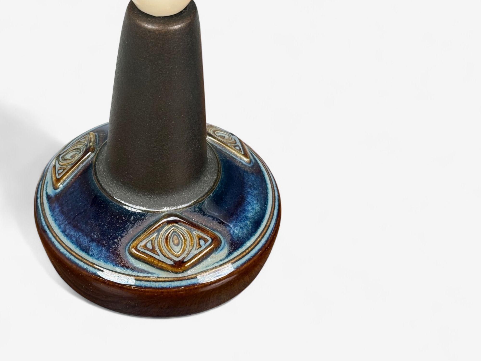 Søholm Stentøj, Glazed Stoneware, Table Lamps, Denmark, 1970s For Sale 3