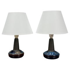 Søholm Stentøj, Glazed Stoneware, Table Lamps, Denmark, 1970s