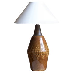 Søholm Stentøj, Large Table Lamp, Glazed Stoneware, Bornholm, Denmark, 1960s