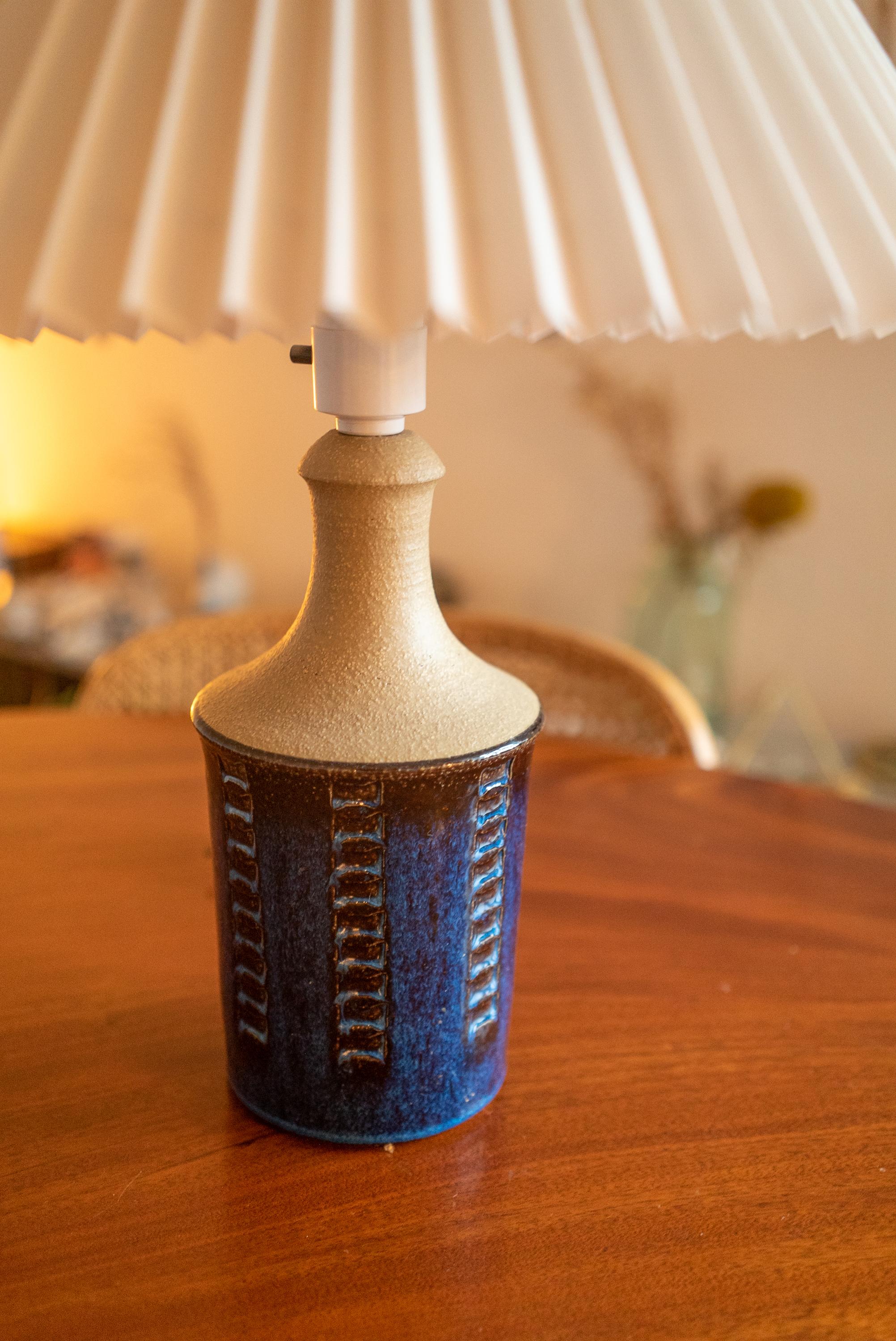 Glazed Søholm Stentøj, Maria Phillip, Ceramic Table Lamp, Denmark, 1960s For Sale