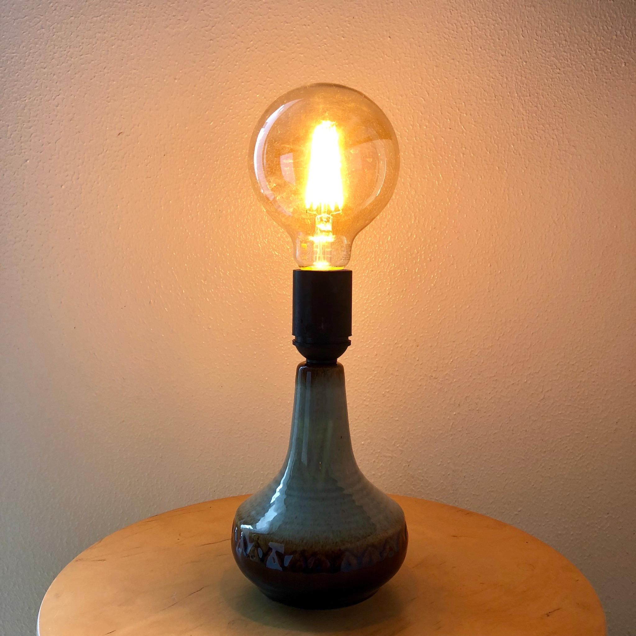 Søholm Stentøj, Small Danish Ceramic Lamp For Sale 1