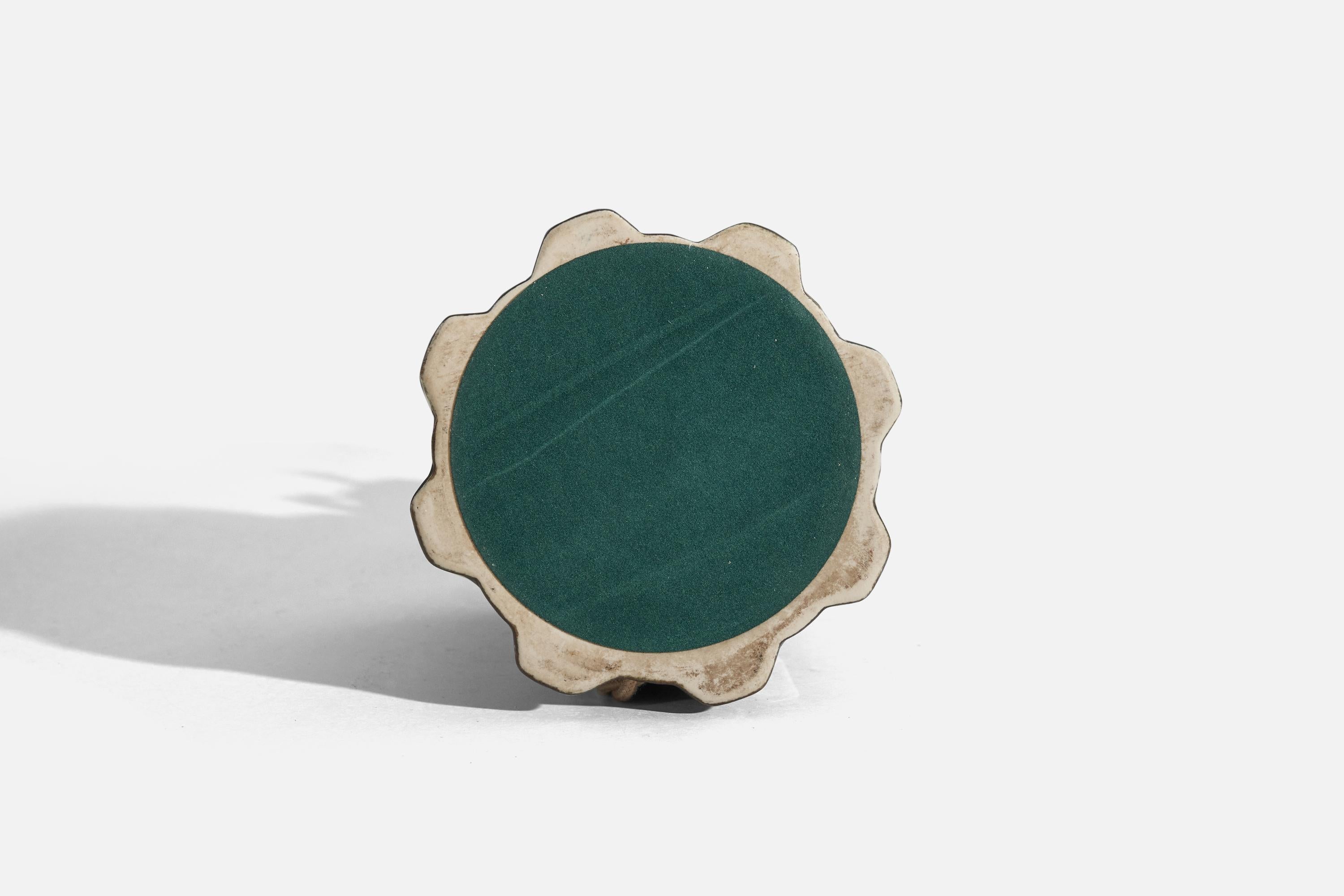 Milieu du XXe siècle Sholm Stentj, lampe de bureau, grès bleu-émaillé, Danemark, années 1960 en vente