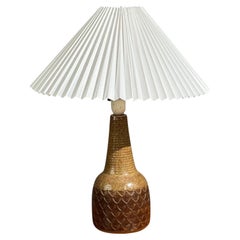 Søholm Stentøj, Table Lamp, Brown Glazed Ceramic, Denmark, 1970s
