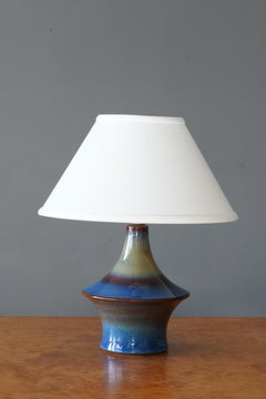Søholm Stentøj, Table Lamp, Glazed Stoneware, Bornholm, Denmark, 1960s