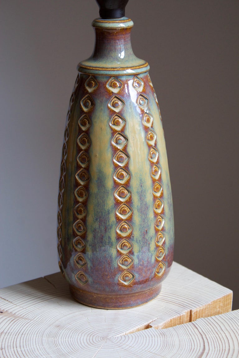 Søholm Stentøj, Table Lamp, Glazed Stoneware, Bornholm, Denmark, 1960s ...