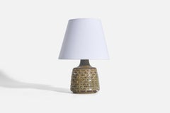 Søholm Stentøj, Lampada da tavolo, Gres smaltato verde, Danimarca, 1960 ca.