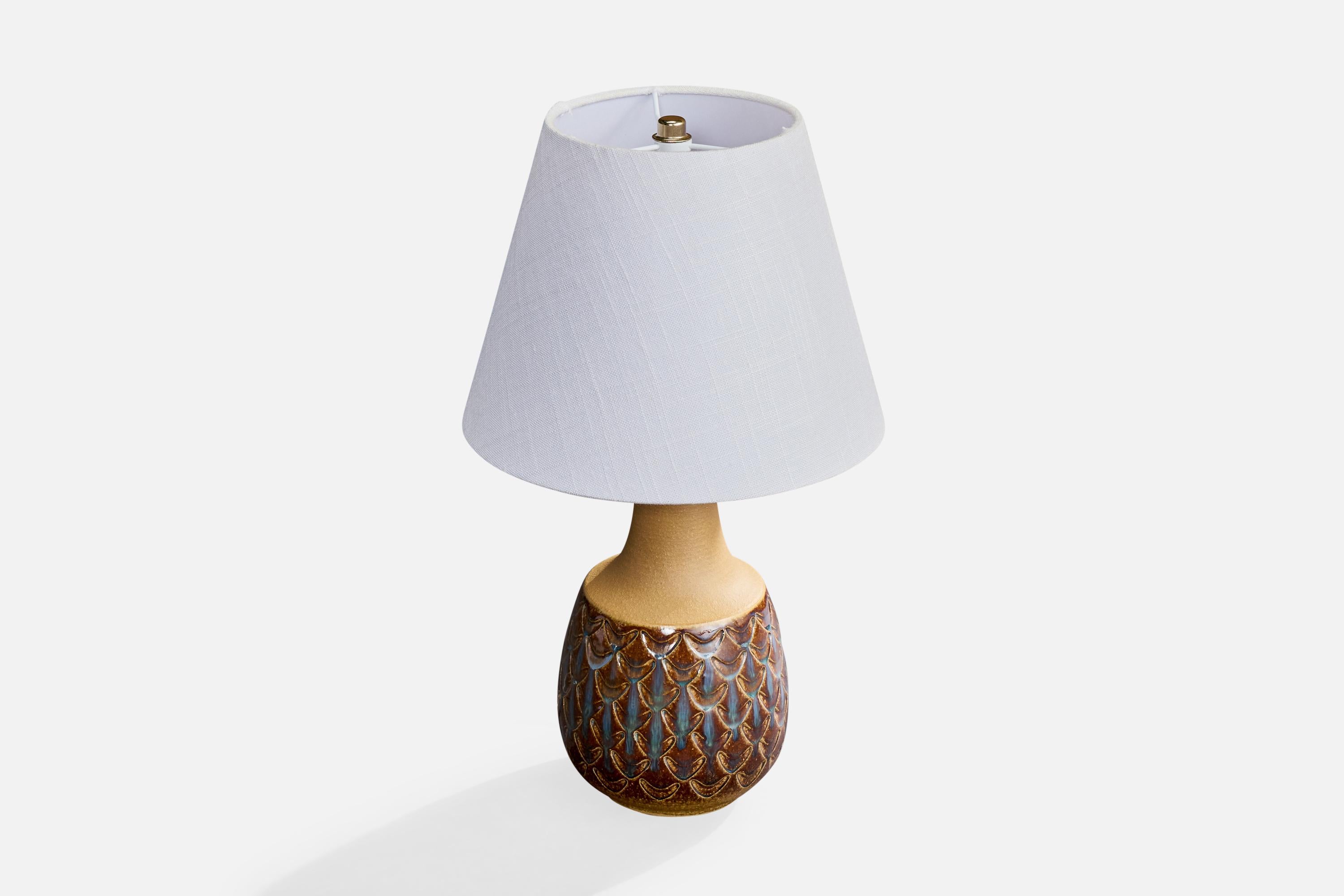 Mid-Century Modern Søholm Stentøj, Table Lamp, Stoneware, Denmark, 1960s For Sale