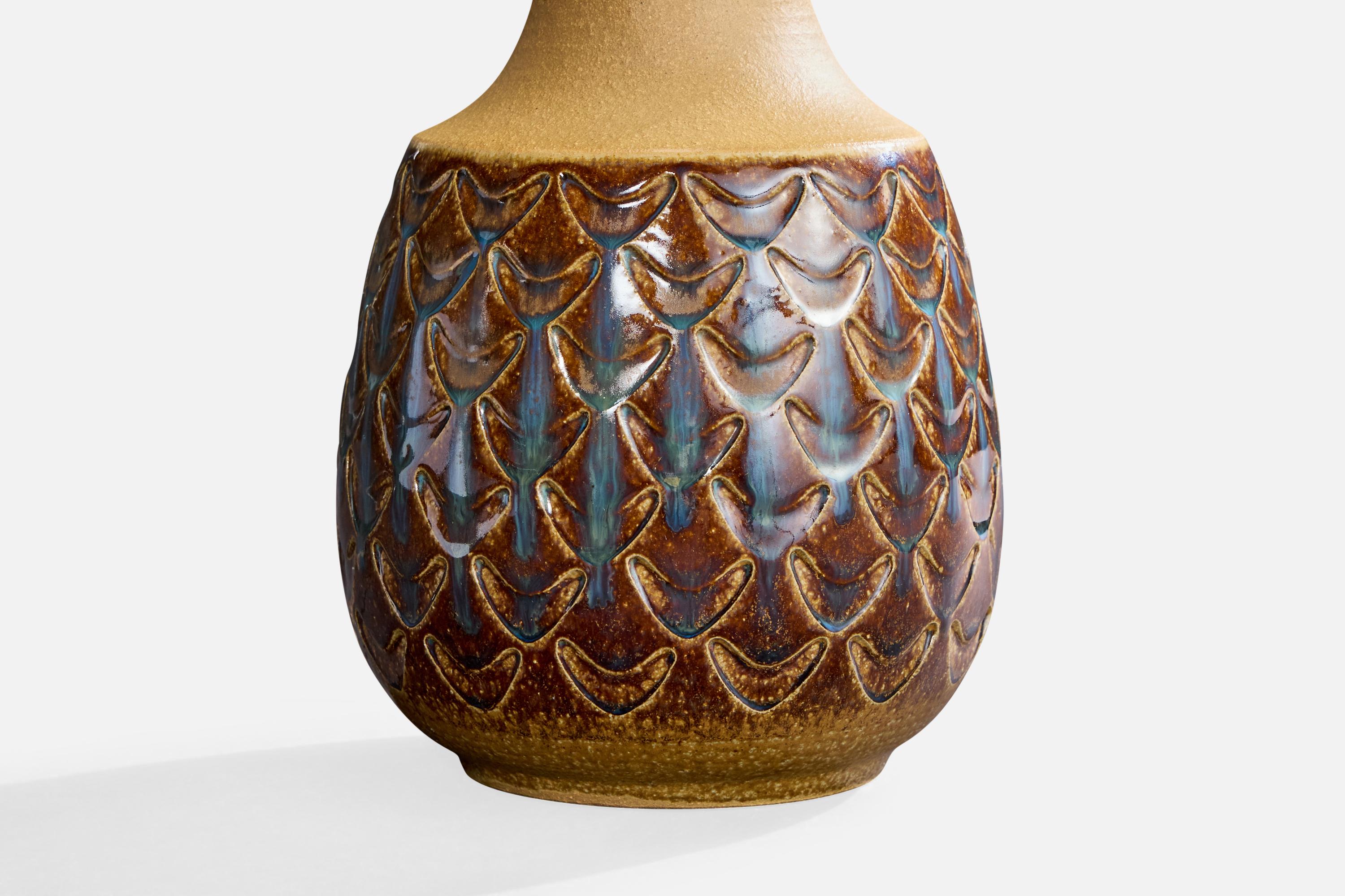 Mid-20th Century Søholm Stentøj, Table Lamp, Stoneware, Denmark, 1960s For Sale