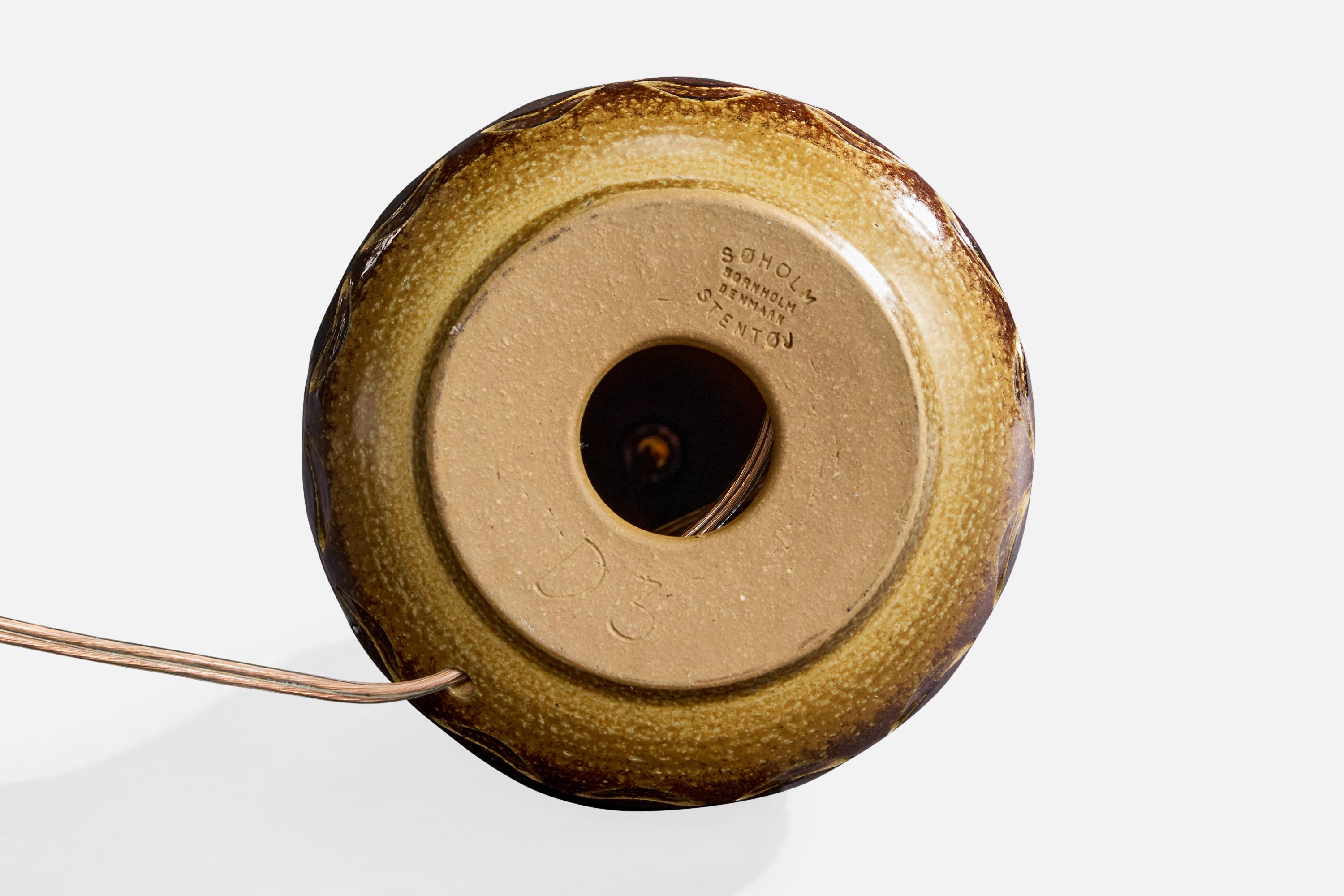 Søholm Stentøj, Table Lamp, Stoneware, Denmark, 1960s For Sale 1