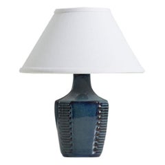 Søholm Stentøj, Lampada da tavolo, Gres smaltato blu, Danimarca, anni '60