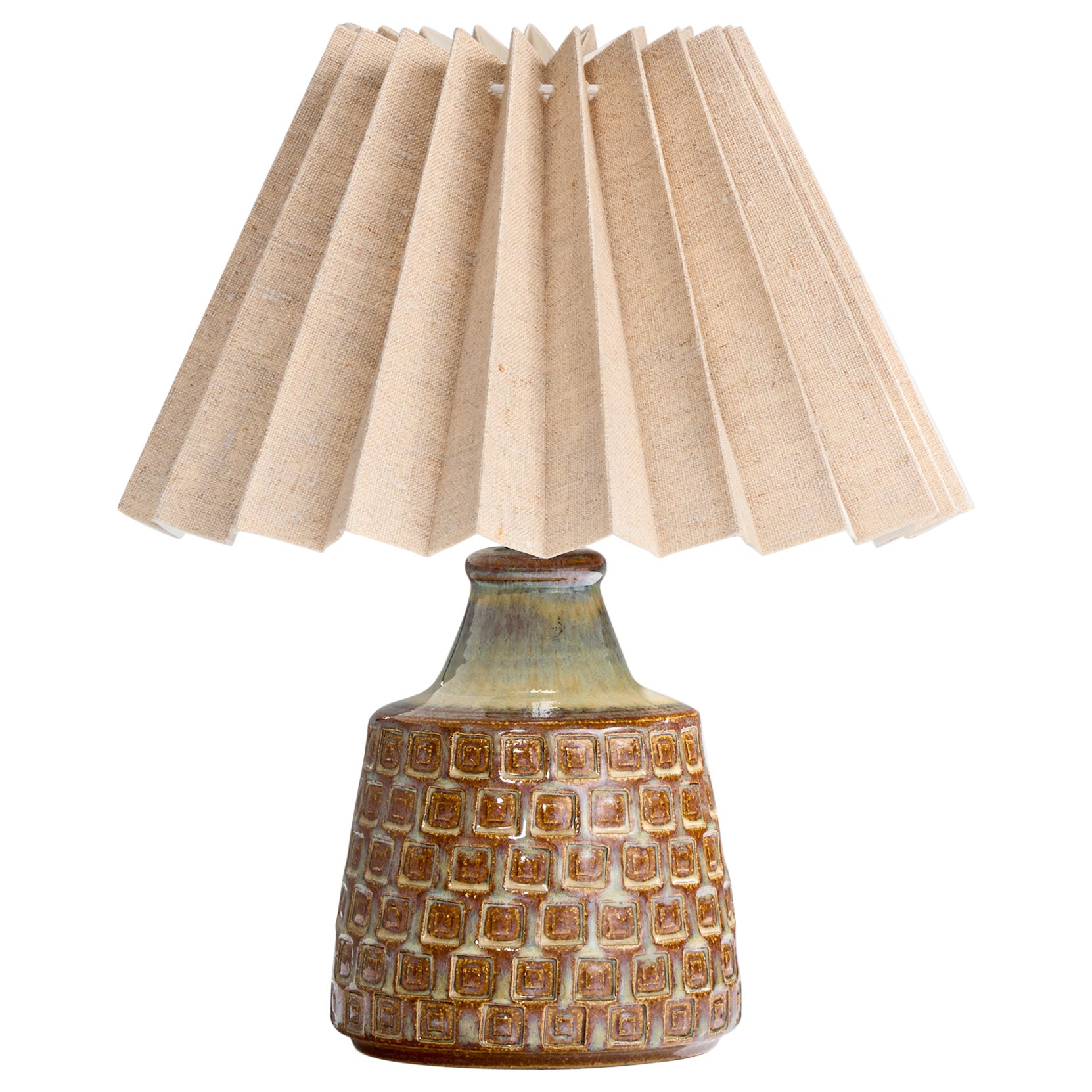 Søholm Stentøj, Table Lamp, Stoneware, Fabric, Denmark, 1960s