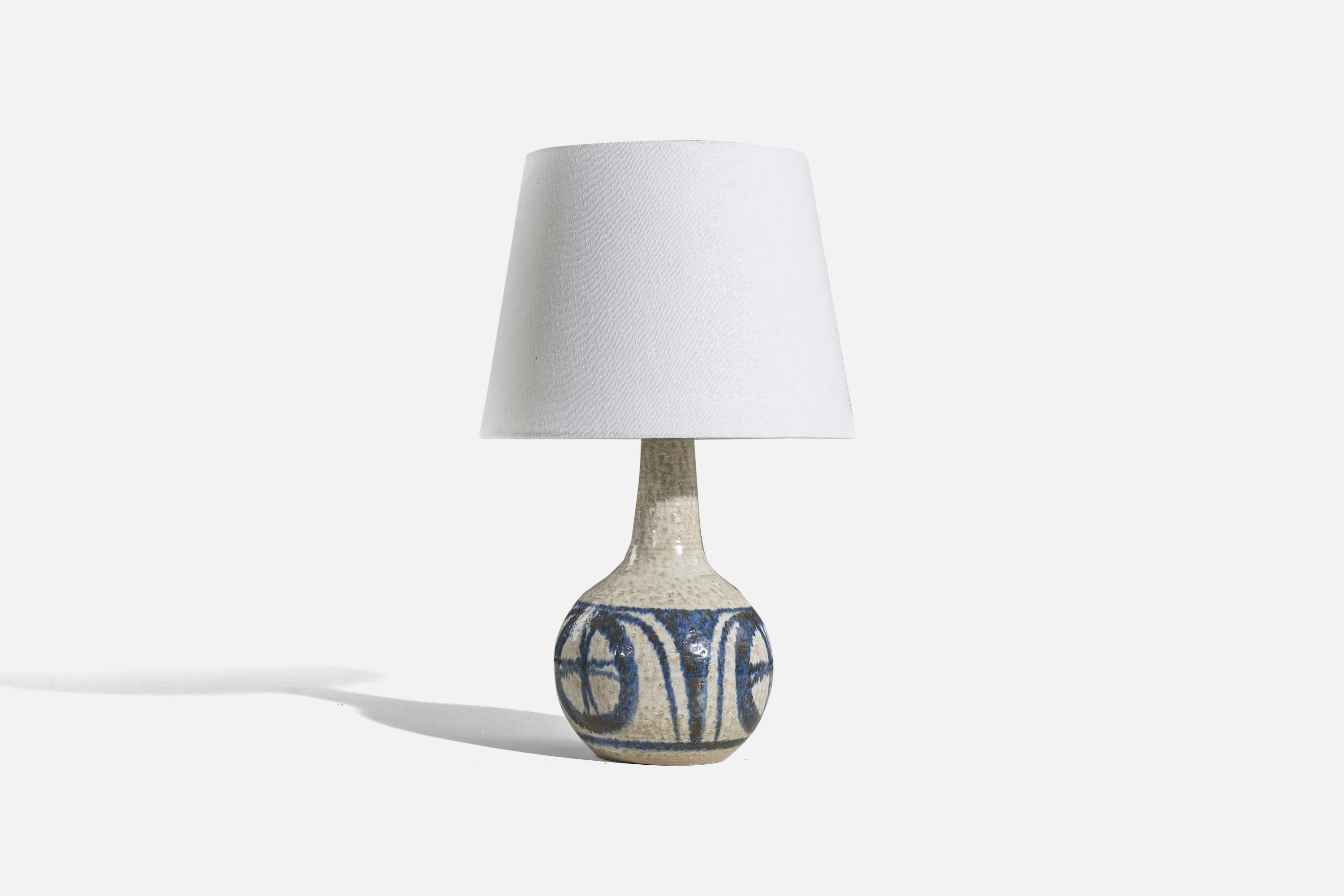 Mid-Century Modern Søholm Stentøj, Table Lamps, Glazed Stoneware, Bornholm, Denmark, 1960s