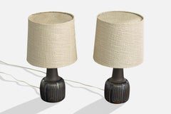 Søholm Stentøj, Table Lamps, Stoneware, Denmark, 1960s