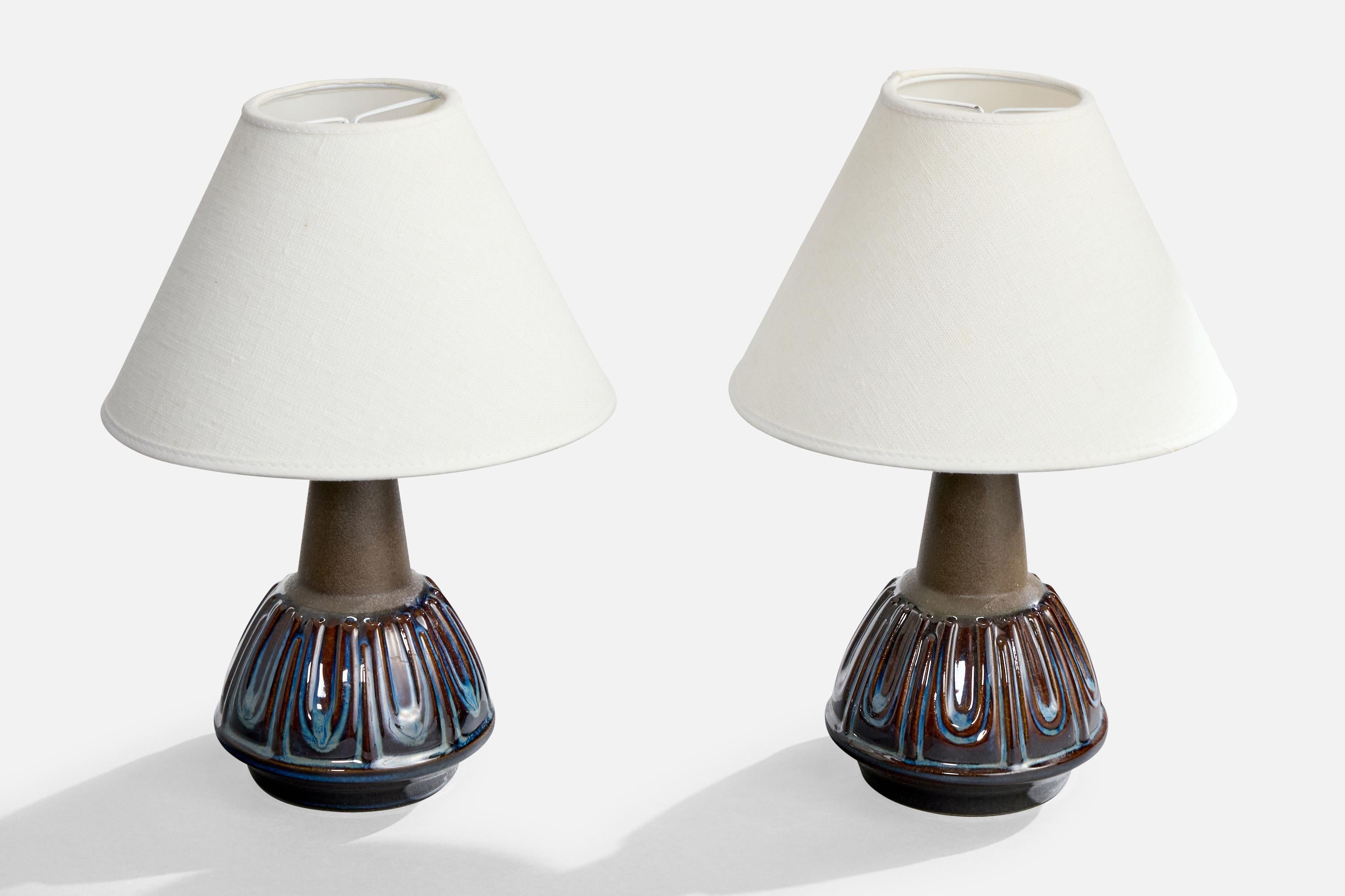 Mid-Century Modern Søholm Stentøj, lampes de table, grès, Danemark, années 1960 en vente