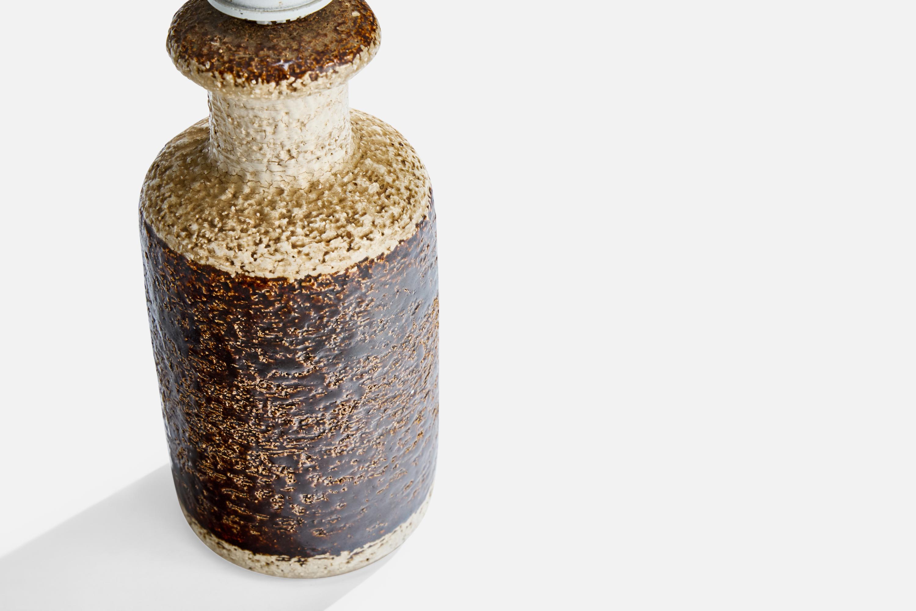 Søholm Stentøj, Table Lamps, Stoneware, Denmark, 1960s In Good Condition For Sale In High Point, NC
