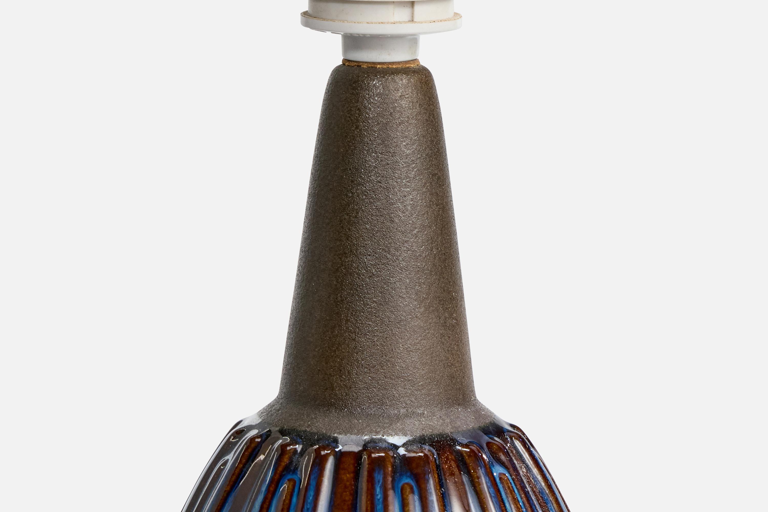 Milieu du XXe siècle Søholm Stentøj, lampes de table, grès, Danemark, années 1960 en vente