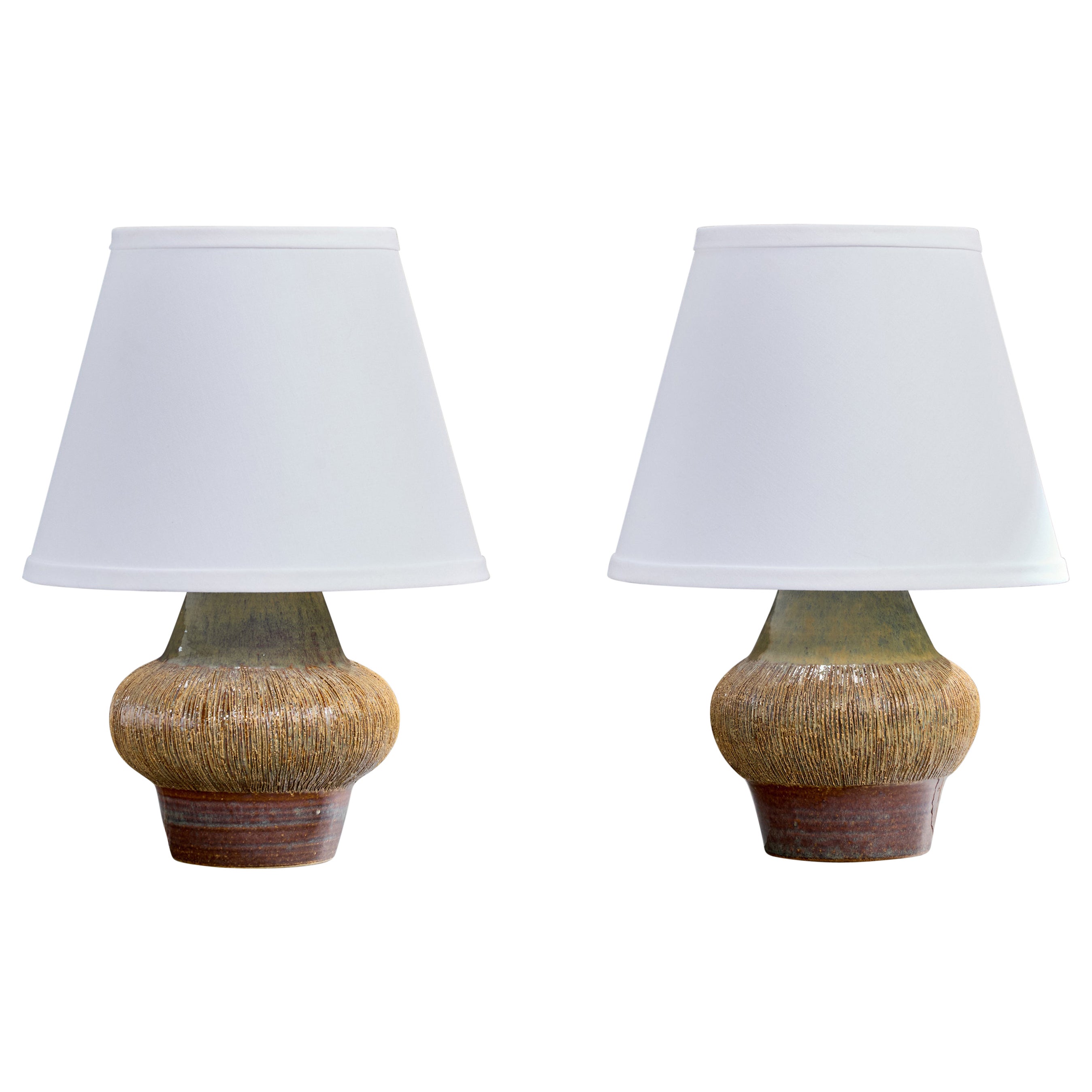Søholm Stentøj, Table Lamps, Stoneware, Denmark, 1960s