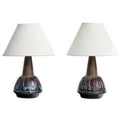 Søholm Stentøj, Table Lamps, Stoneware, Denmark, 1960s