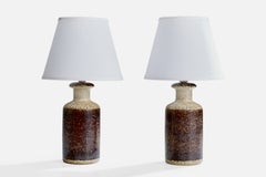 Søholm Stentøj, Table Lamps, Stoneware, Denmark, 1960s