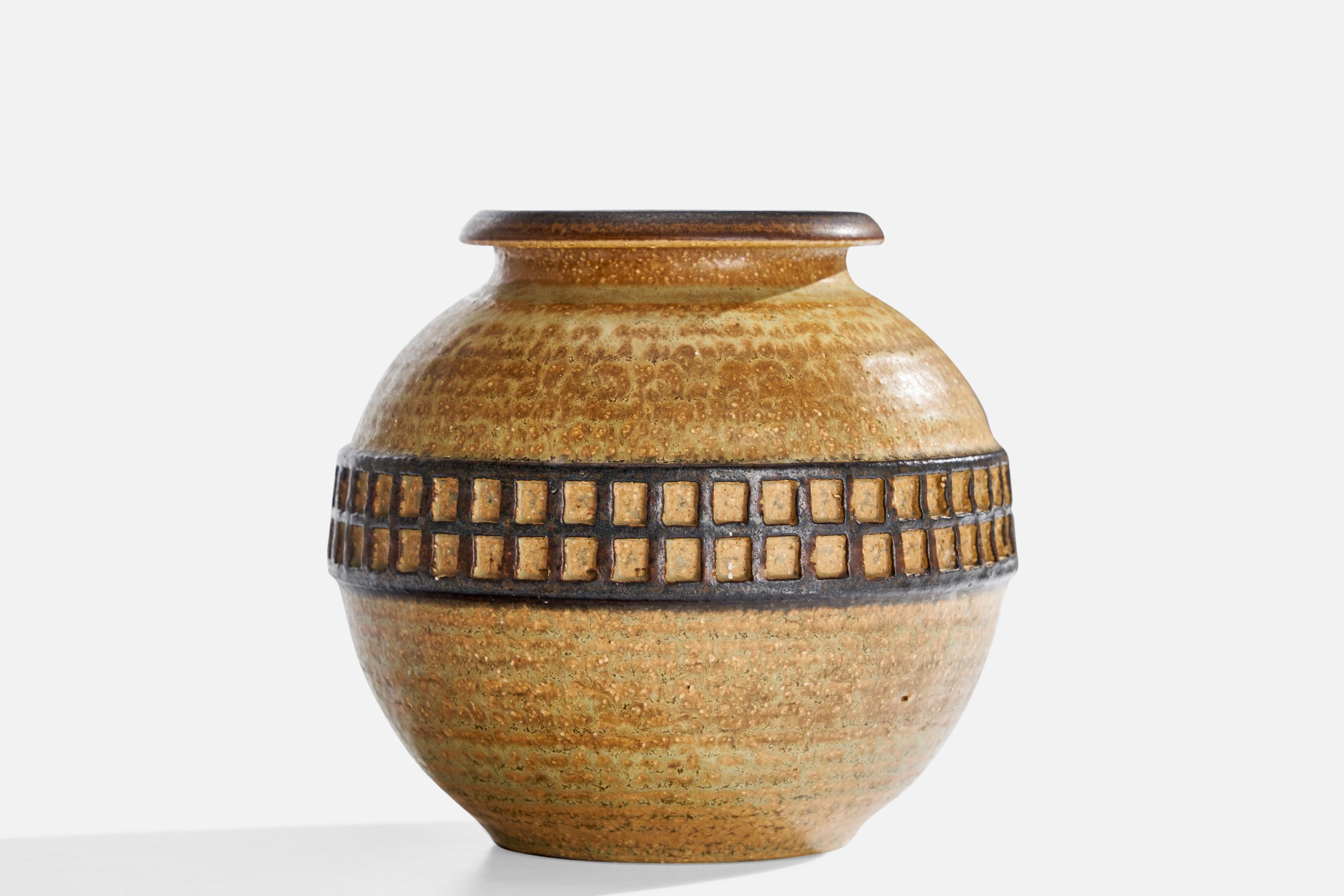 Swedish Søholm Stentøj, Vase, Stoneware, Denmark, 1960s For Sale