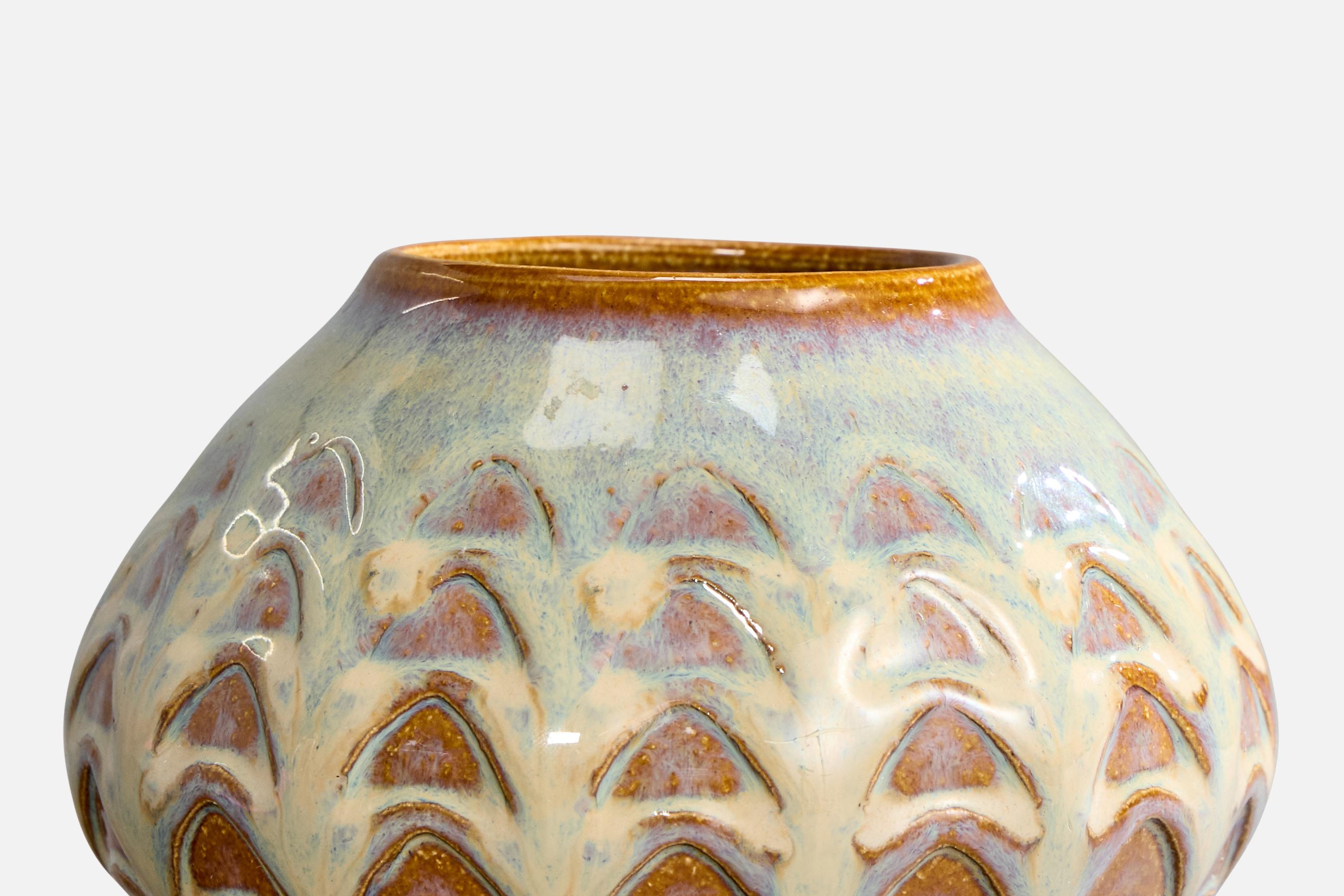 Metà XX secolo Søholm Stentøj, Vaso, Gres, Danimarca, anni '60 in vendita
