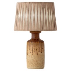 Søholm Stoneware Table Lamp, Organic Modern, Denmark, 1960s, with New Lampshade