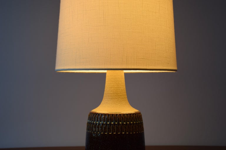 Søholm Table Lamp Blue and Beige with Stripes, Danish Mid-century 1960s For  Sale at 1stDibs