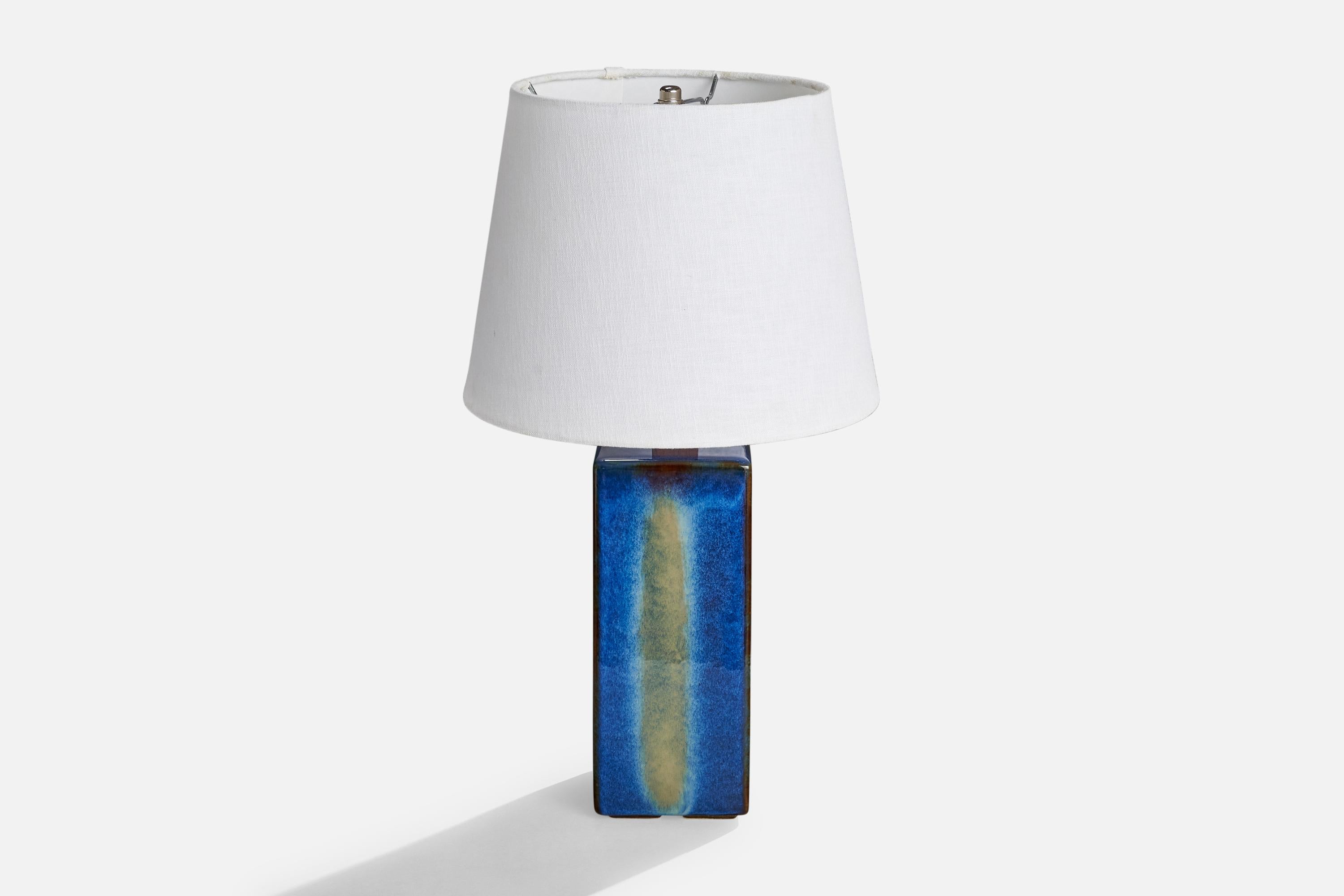 Danese Søholm, Lampada da tavolo, ceramica, noce, Danimarca, anni '60