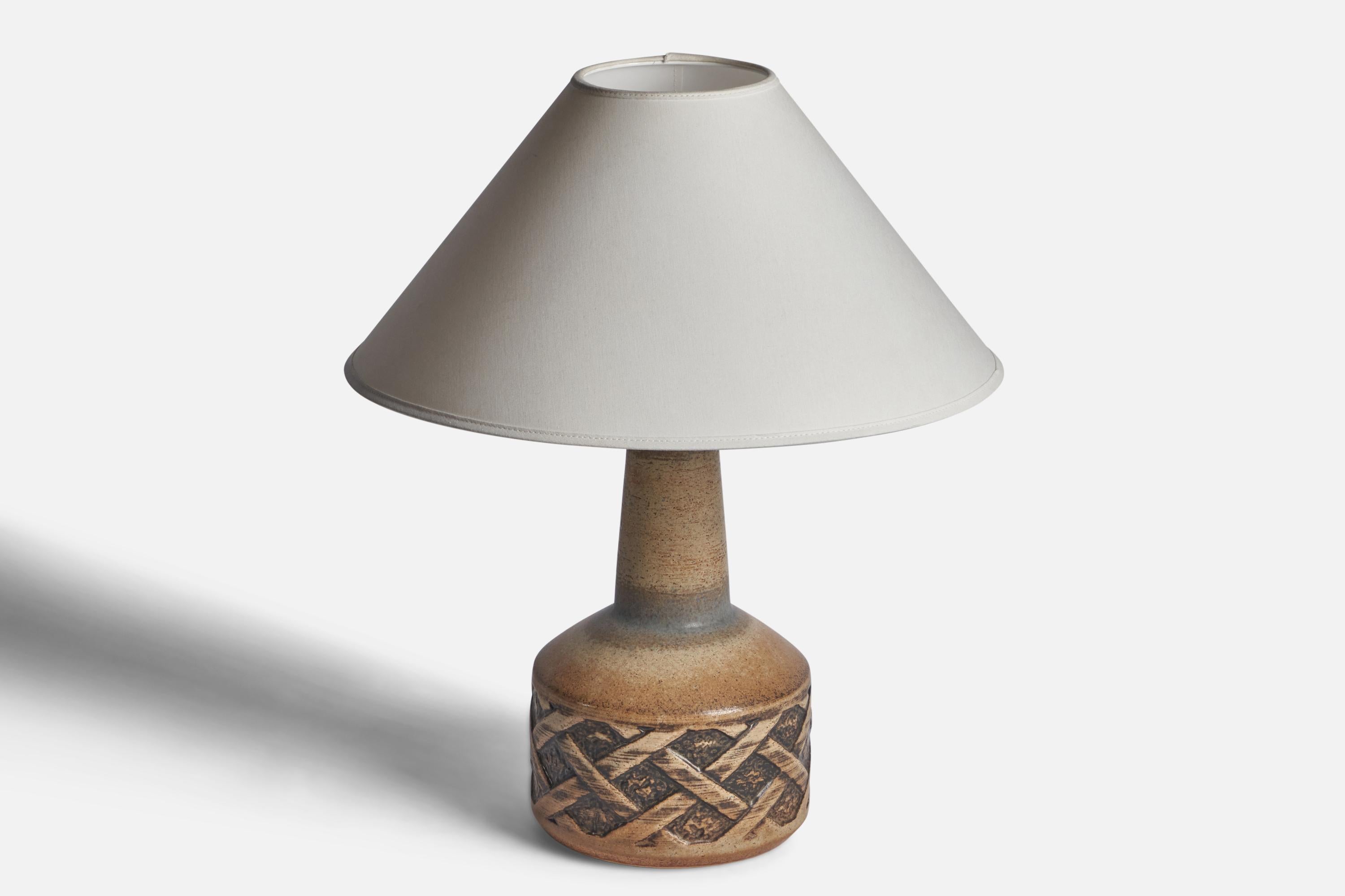 Mid-Century Modern Søholm, Table Lamp, Stoneware, Denmark, 1960s For Sale