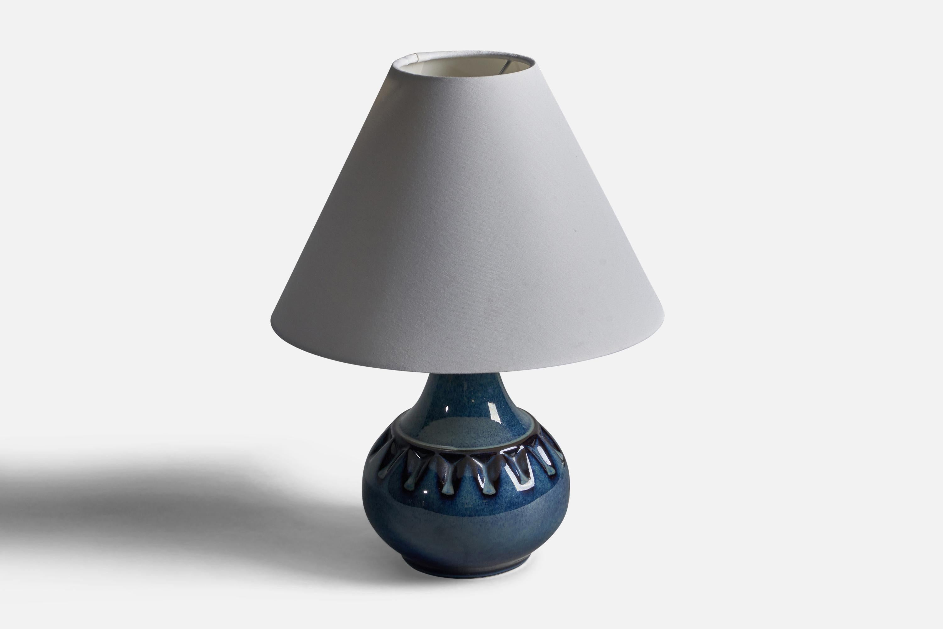 Danish Søholm, Table Lamp, Stoneware, Denmark, 1960s For Sale