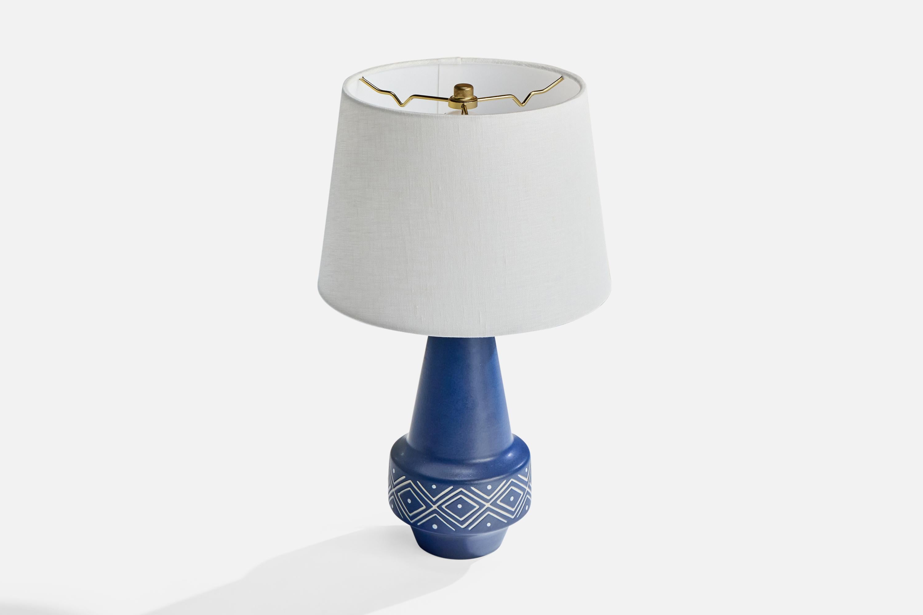 Mid-Century Modern Søholm, Table Lamp, Stoneware, Denmark, 1960s For Sale