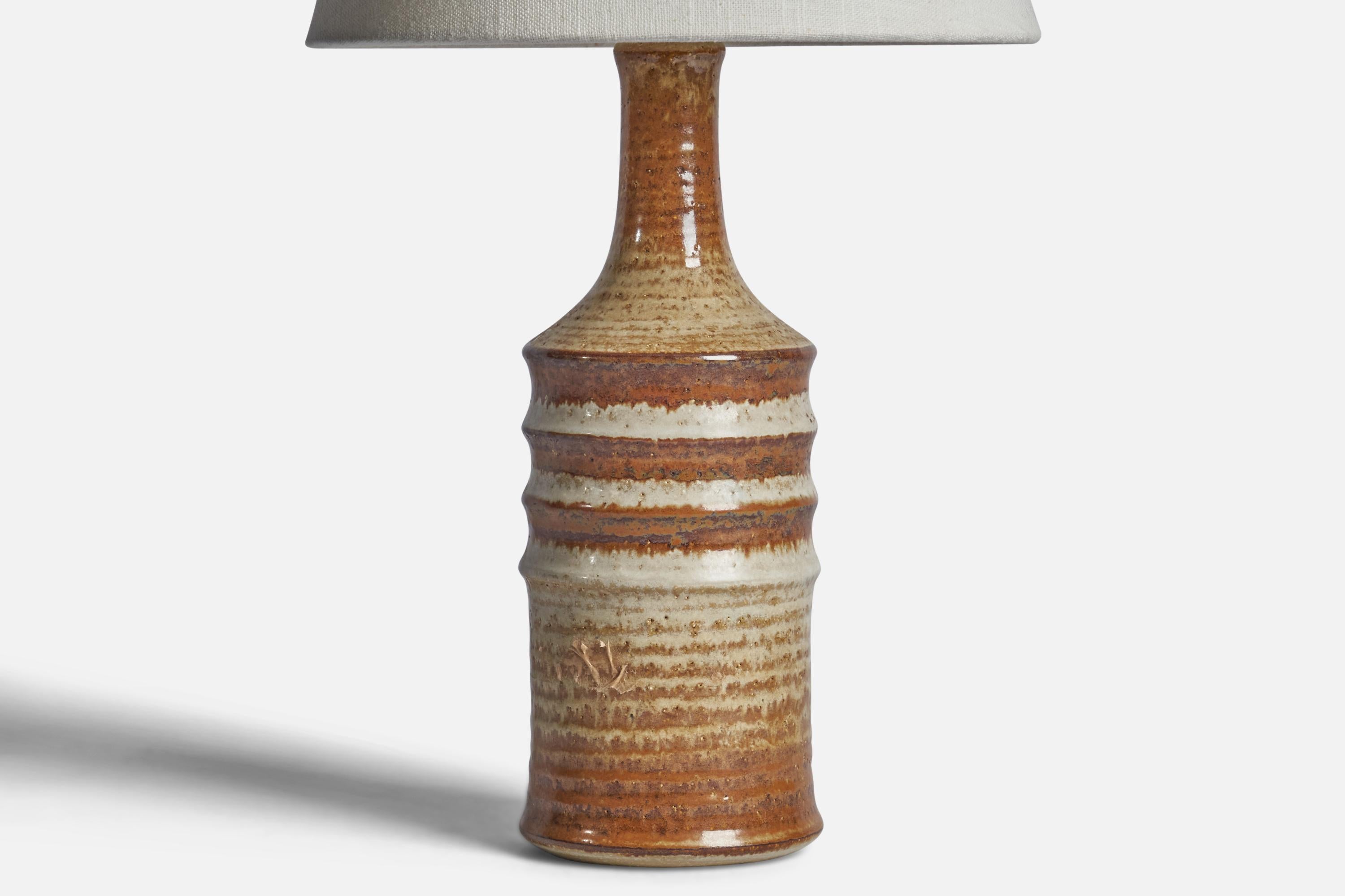 Danish Søholm, Table Lamp, Stoneware, Denmark, 1960s For Sale