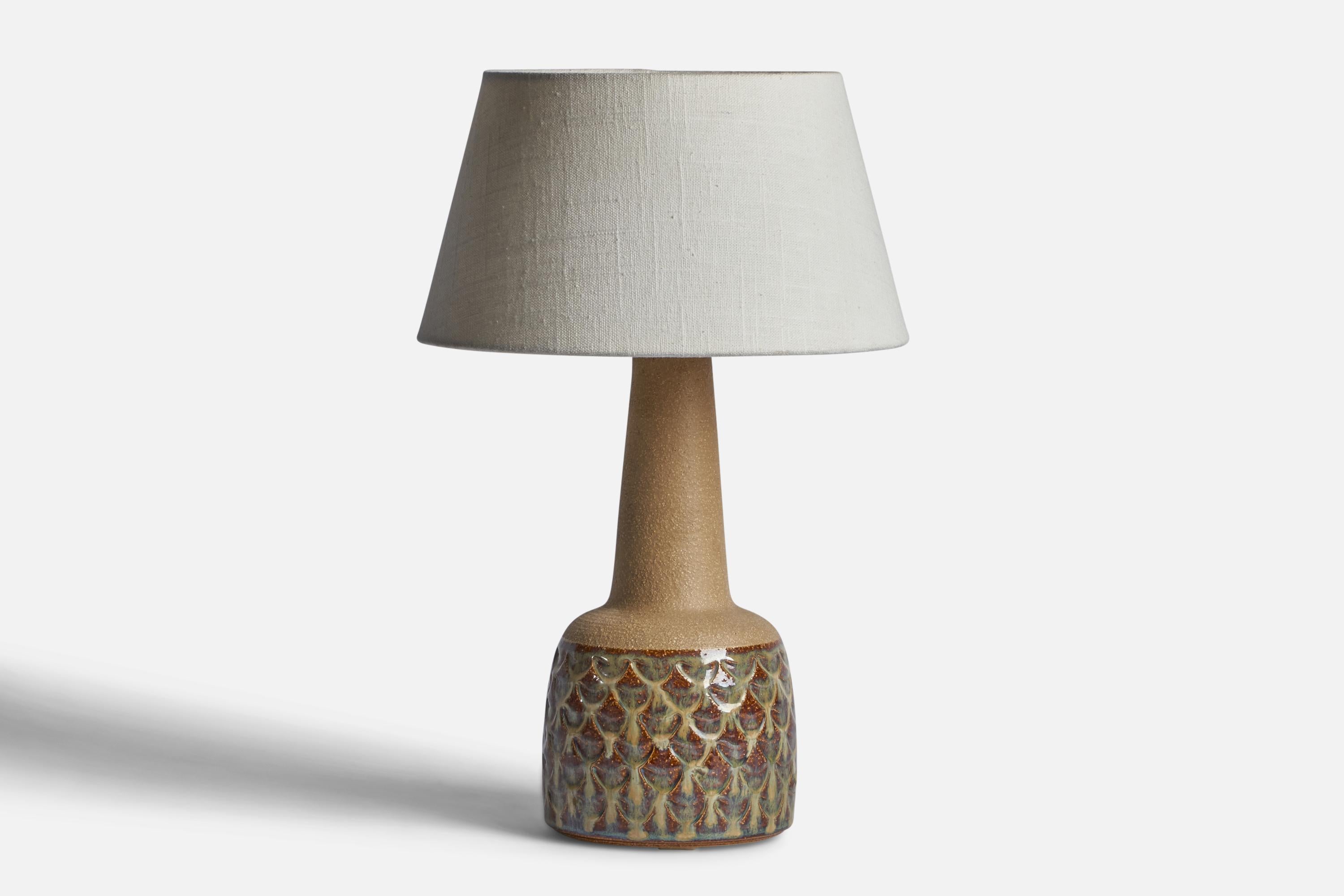 Søholm, Table Lamp, Stoneware, Denmark, 1960s In Good Condition For Sale In High Point, NC