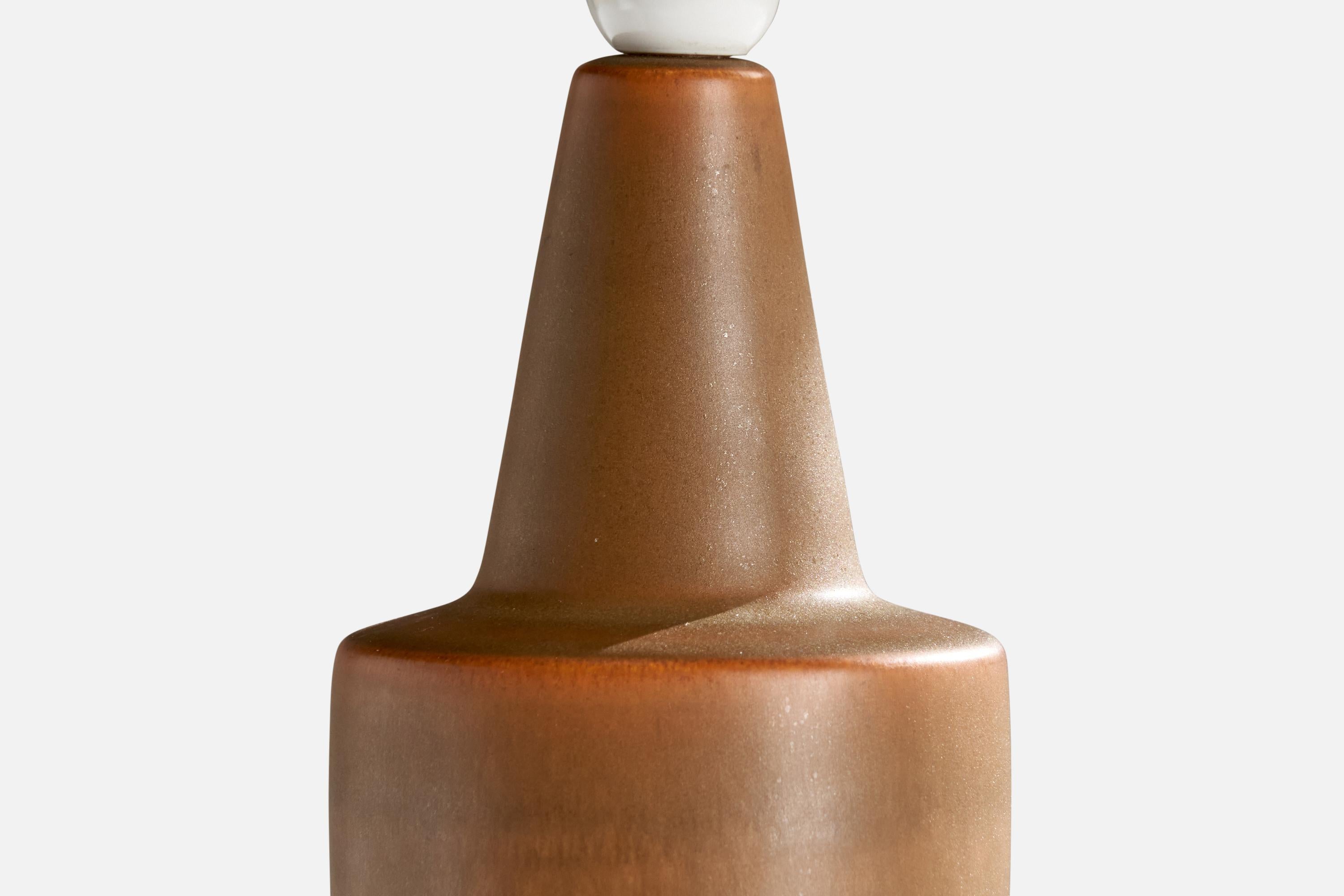 Søholm, Table Lamp, Stoneware, Denmark, 1960s In Good Condition For Sale In High Point, NC
